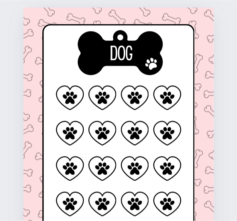 Dog Essentials Savings Tracker Pink/Blue