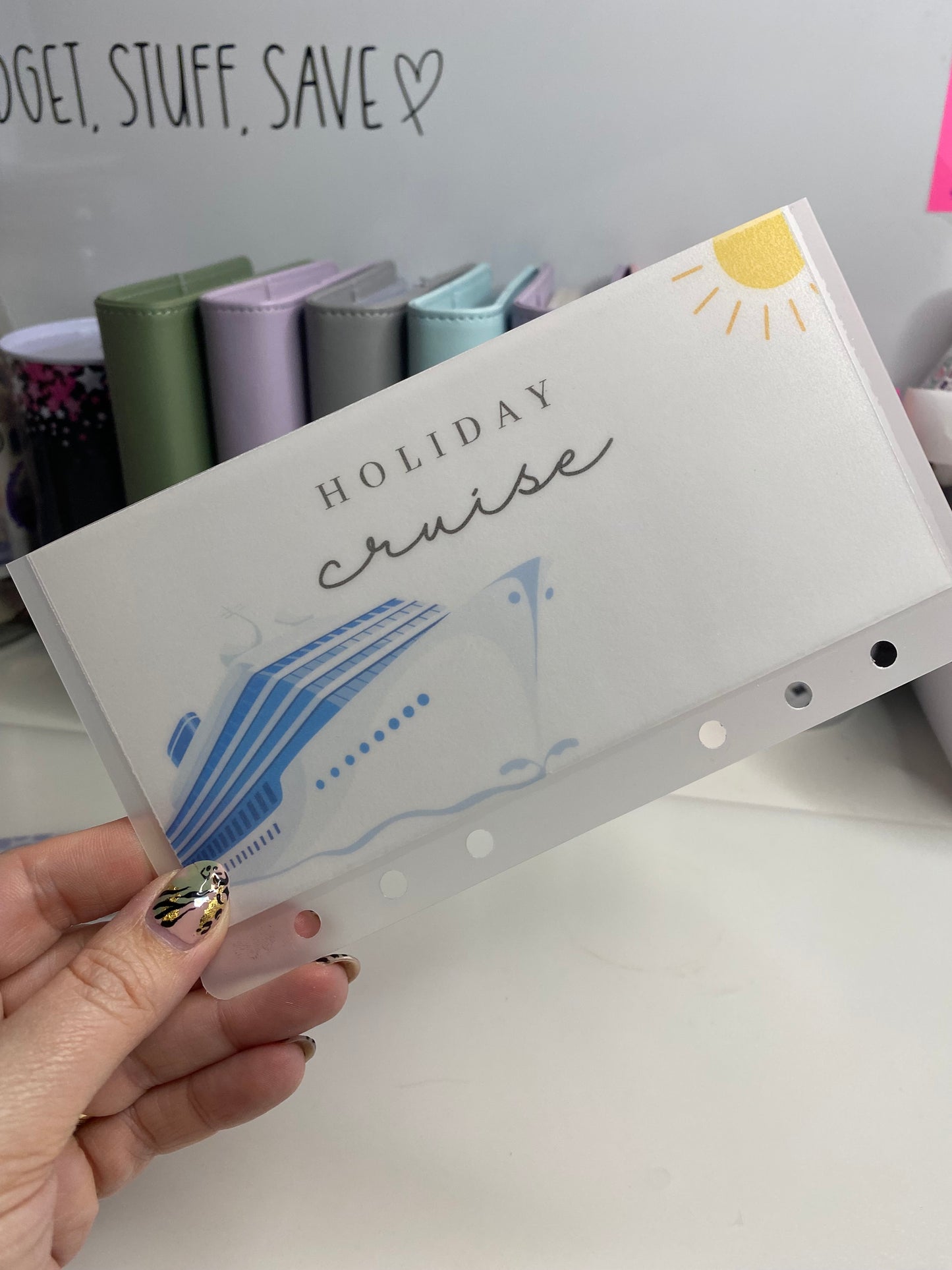Cruise Vellum Wallet, Cash Stuffing