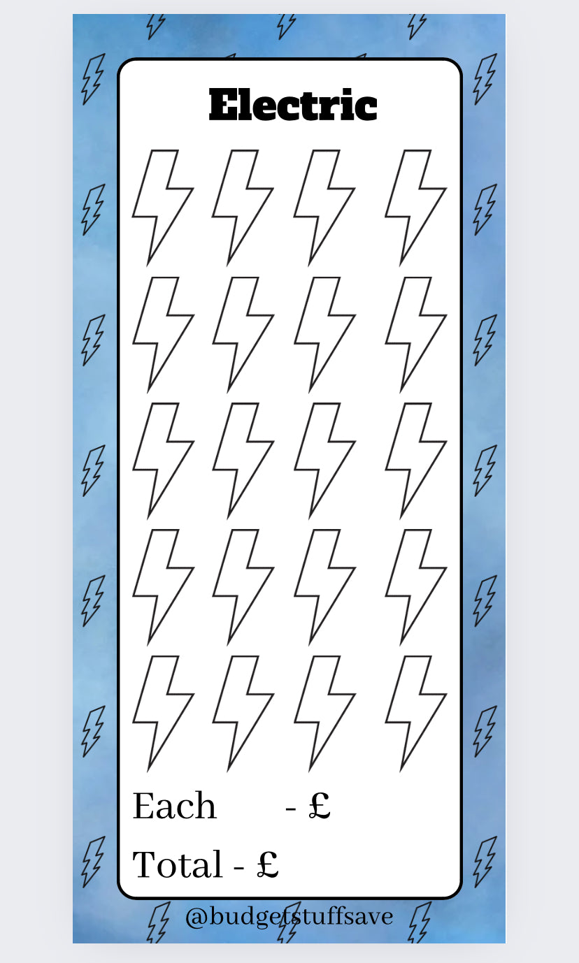 Utility Bundle Savings Trackers, Cash Stuffing, Budgeting