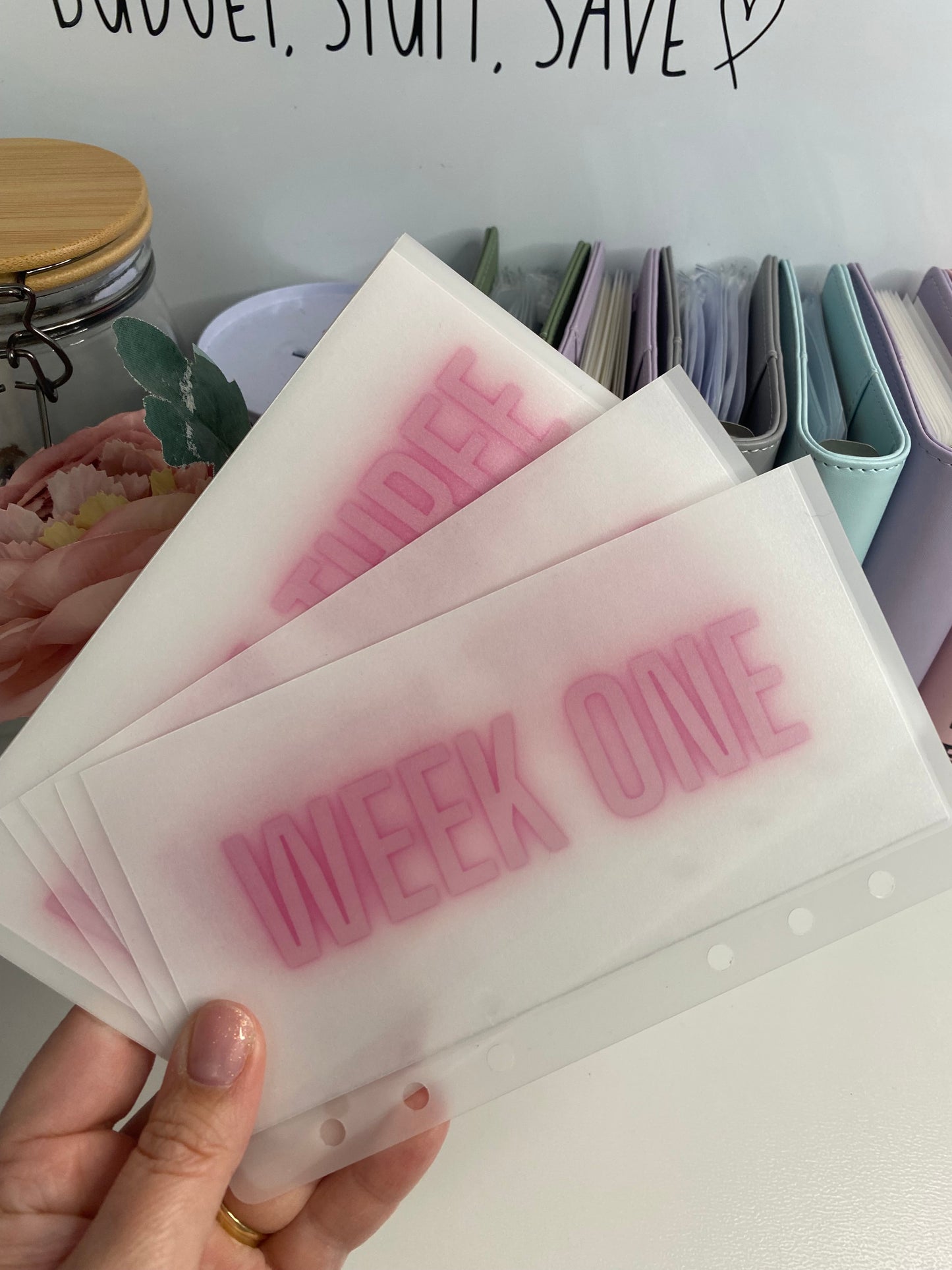 Week 1-5 NEON BOLD Vellum Wallets A6