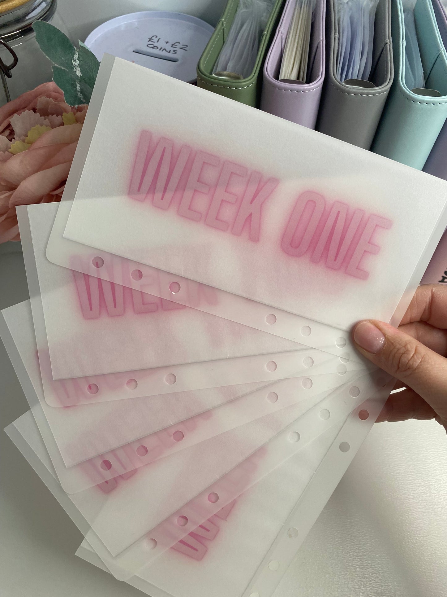 Week 1-5 NEON BOLD Vellum Wallets A6