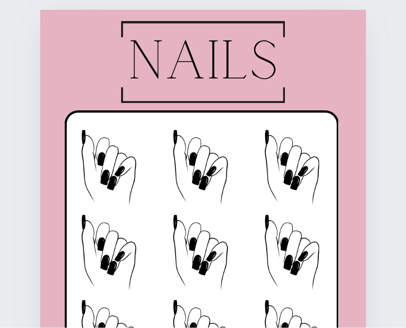 Nails Savings Tracker, Cash Stuffing, Budgeting
