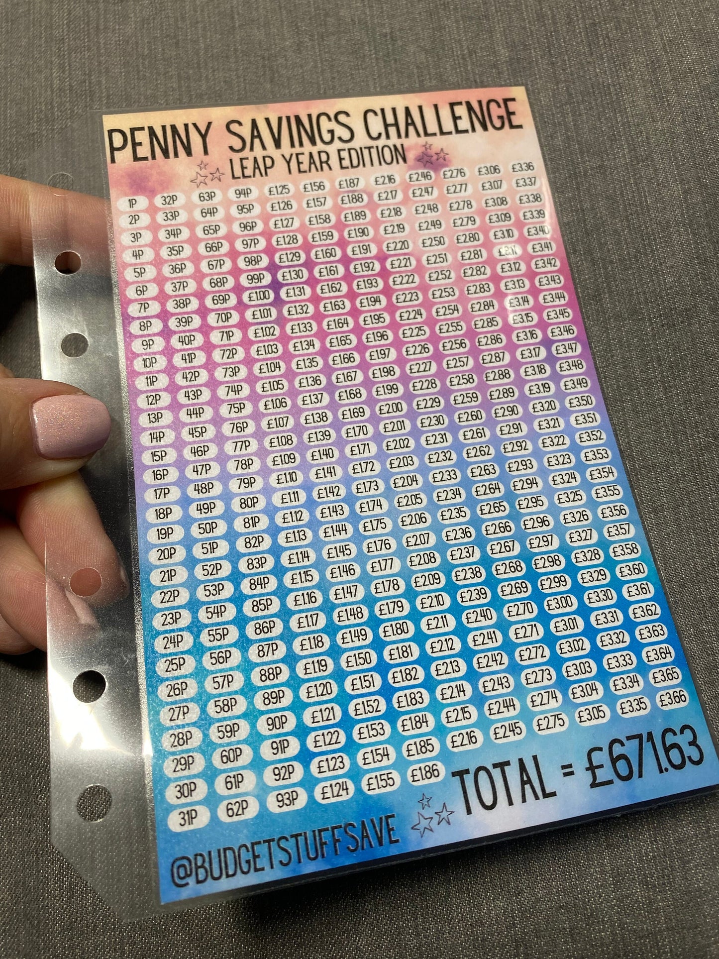 A6 Penny Savings Challenge