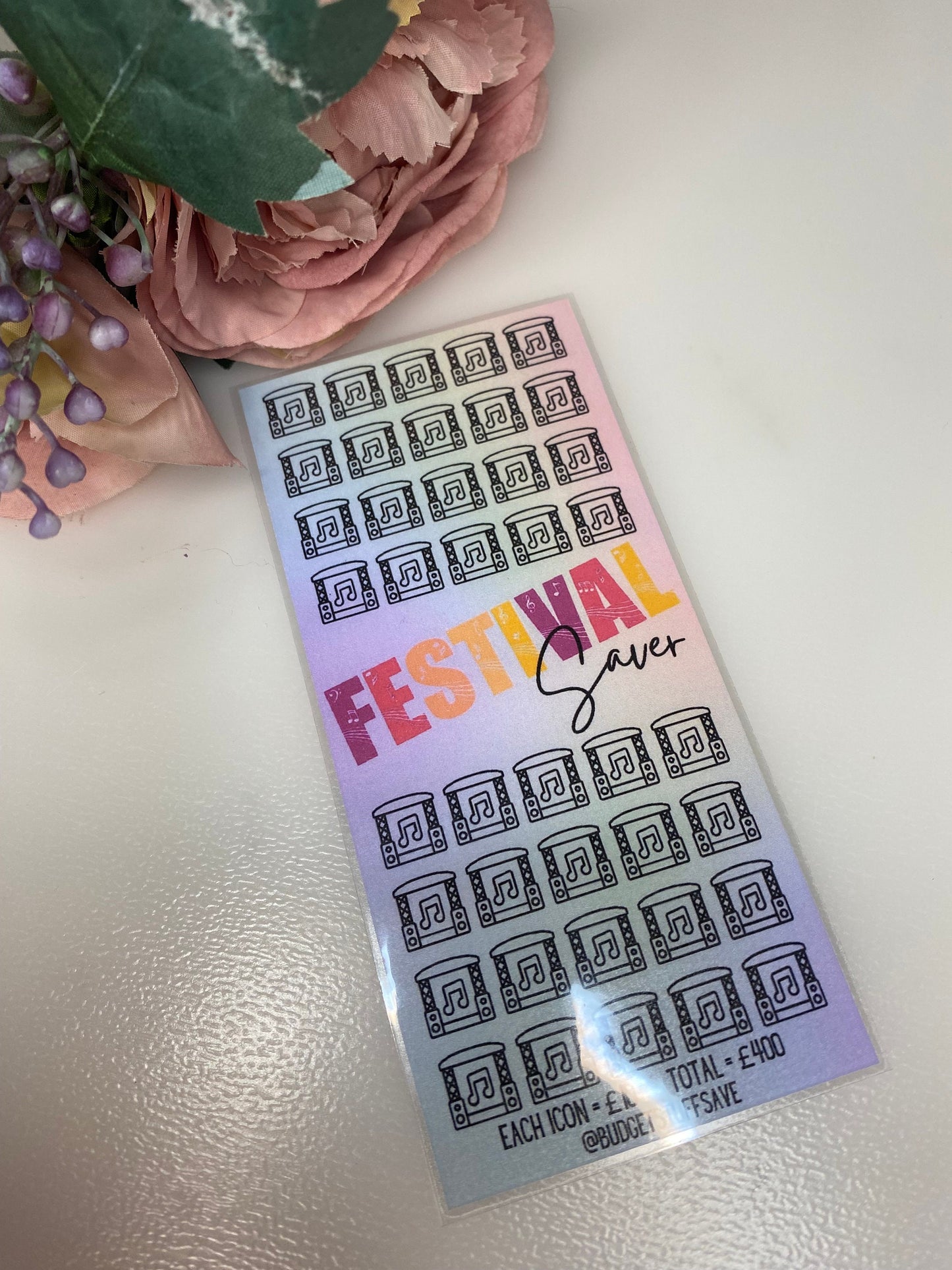 Festival Savings Tracker, Cash Stuffing, Budgeting, Organise, Money, Event, Festival, Music