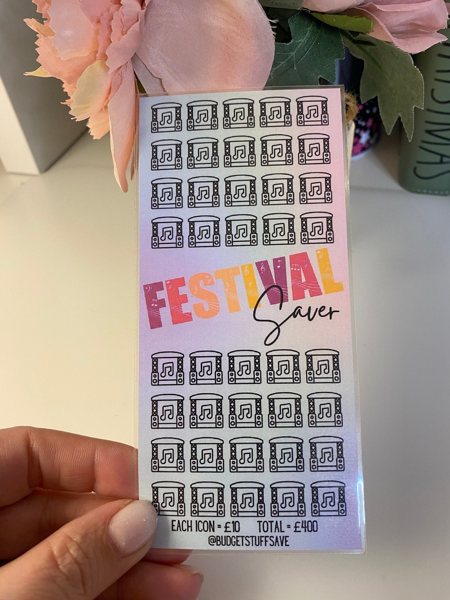 Festival Savings Tracker, Cash Stuffing, Budgeting, Organise, Money, Event, Festival, Music