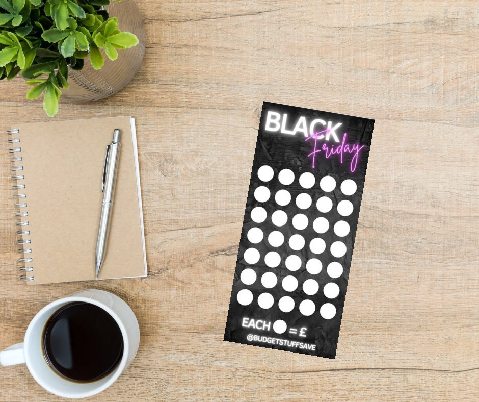 Black Friday Savings Tracker, Cash Stuffing, Budgeting, Save, Savings, Organise, Event, Discount