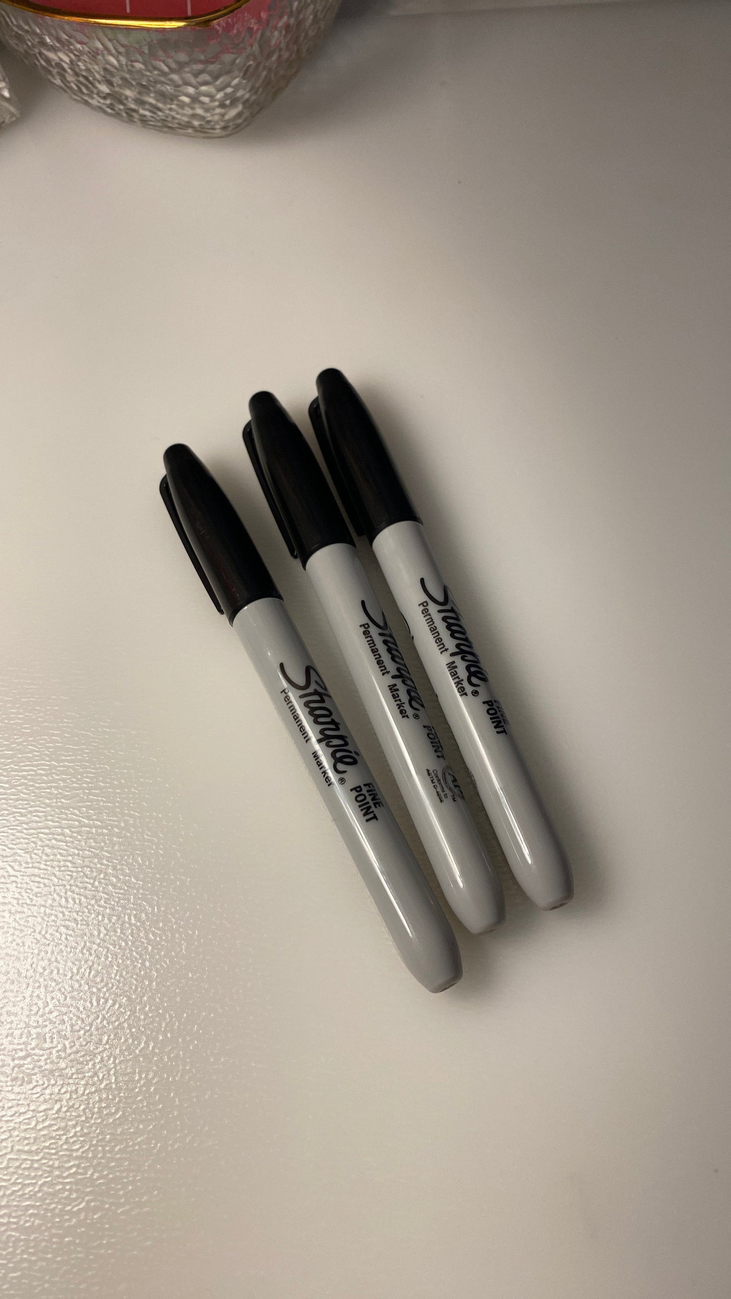 Set of 3 black sharpie pens, perfect for cash stuffing, budgeting