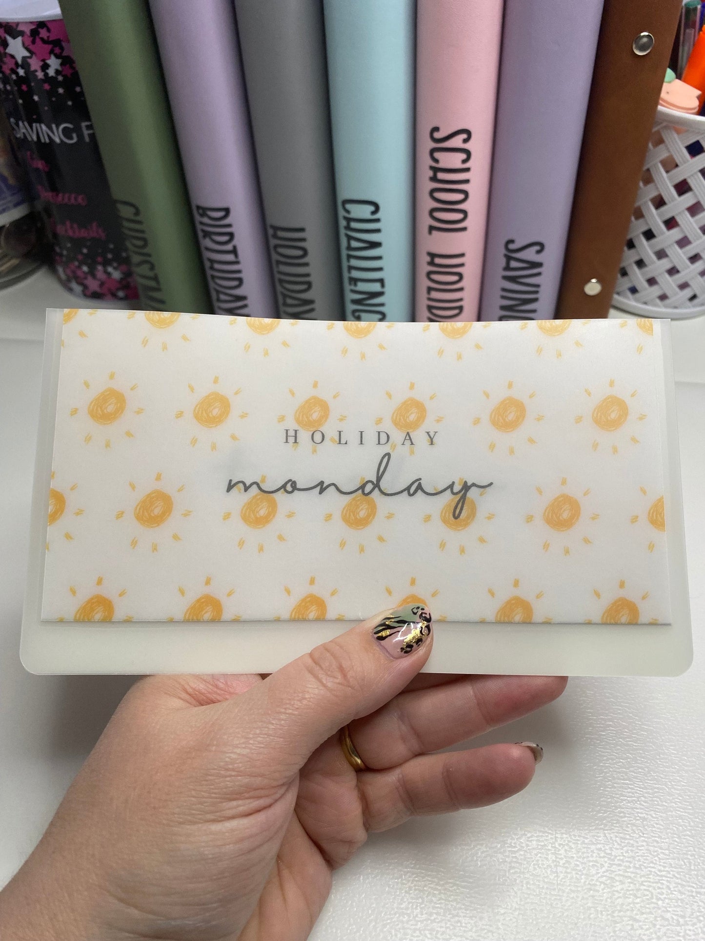 Holiday ‘Days of the Week’ Vellum Wallets, Cash Stuffing