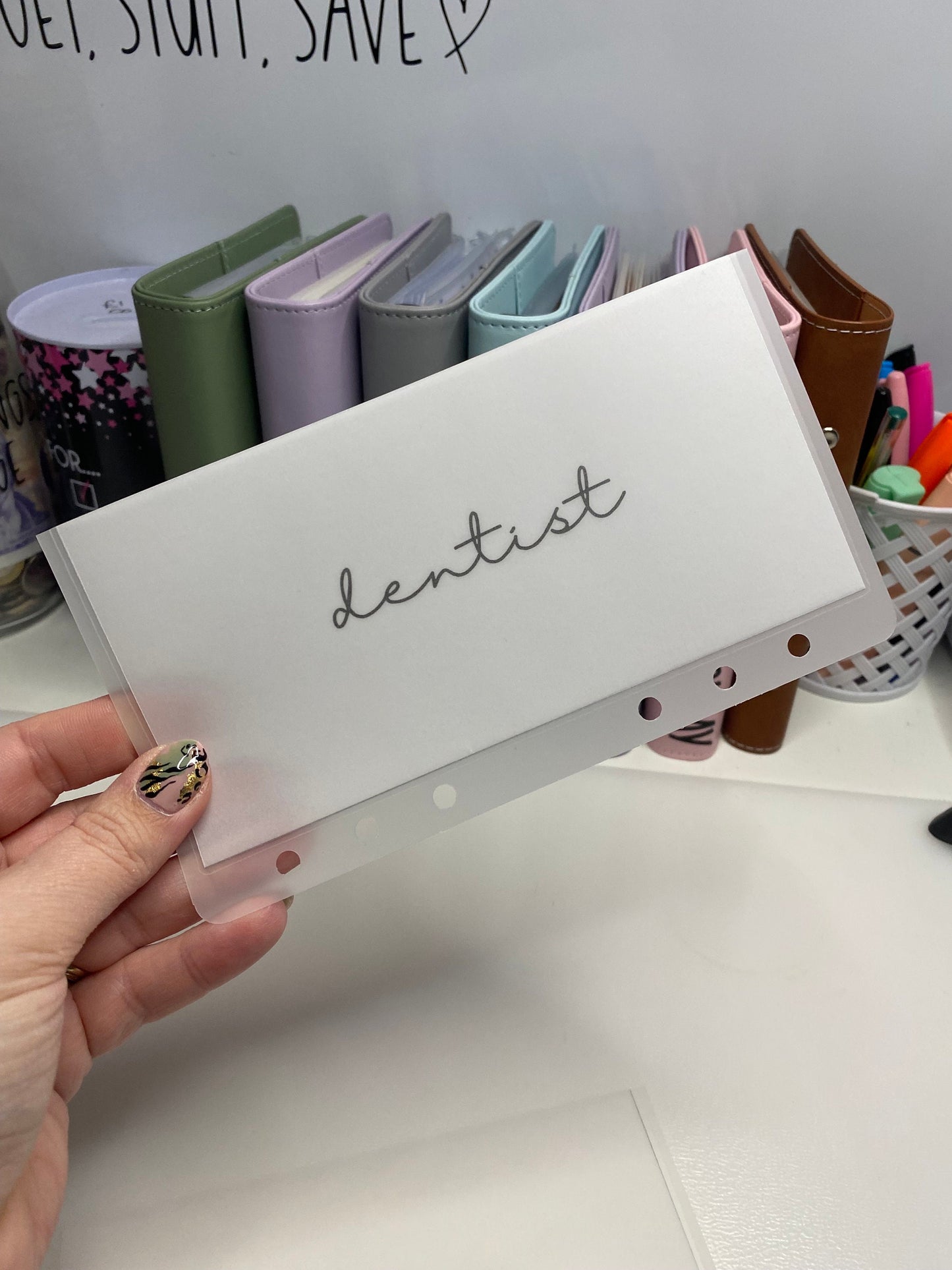 Plain Vellum Wallets (Personalised) Cash Stuffing, Budgeting