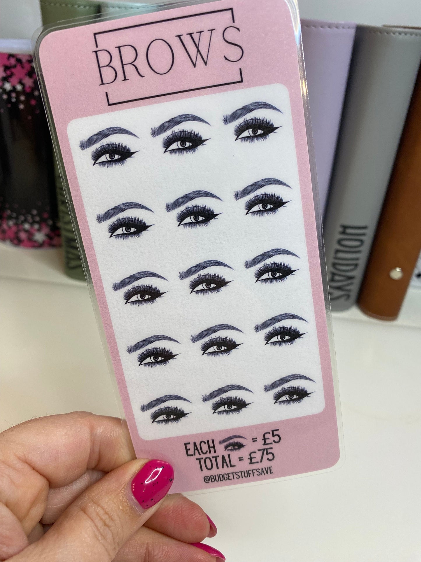 Eyebrows Savings Tracker, Brows, Cash Stuffing, Budget Binder Trackers, Save Money, Cash Envelopes, Budgeting, Money Saving Challenges