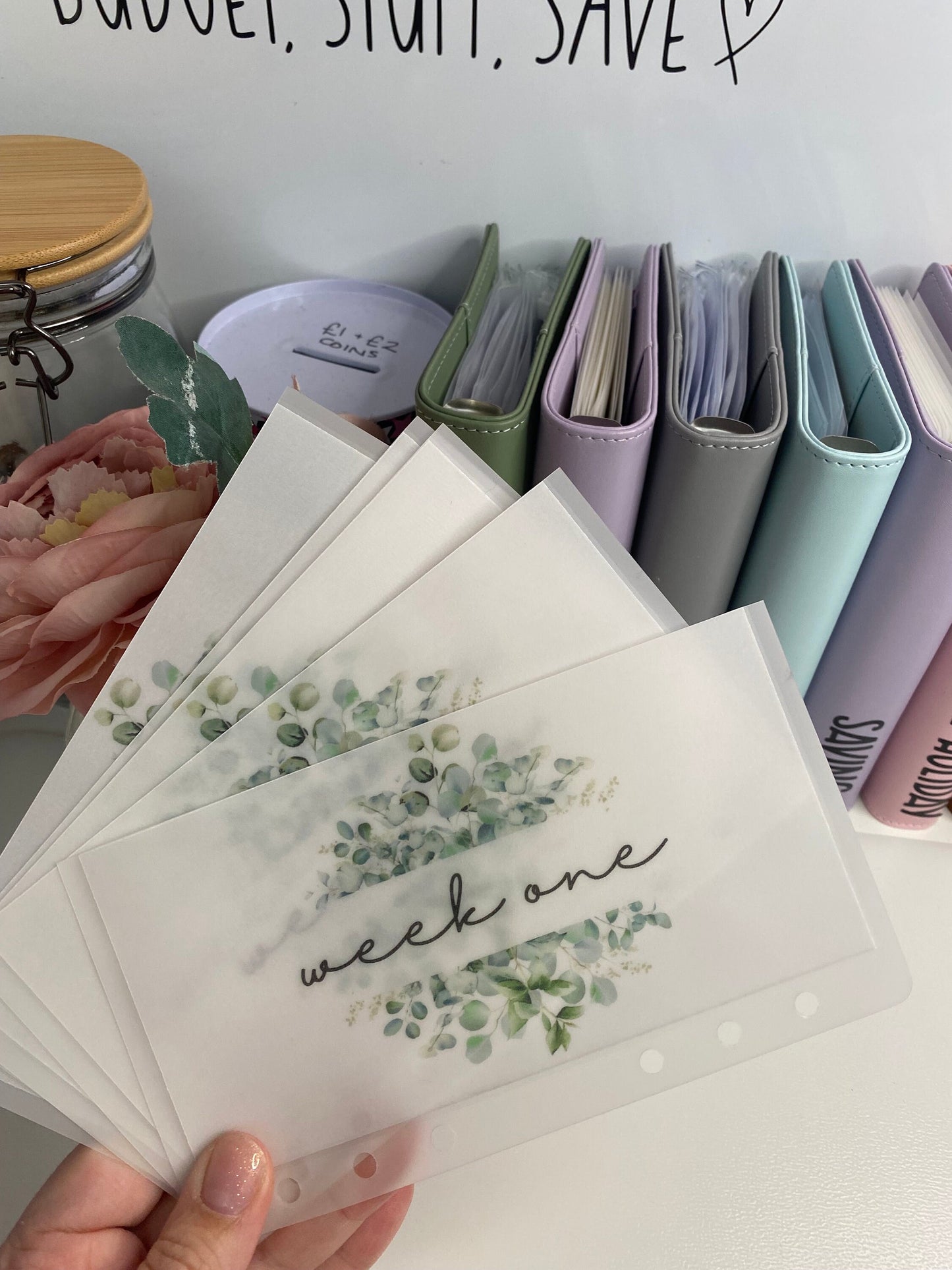 Week 1-5 Leafy Green themed Vellum Wallets