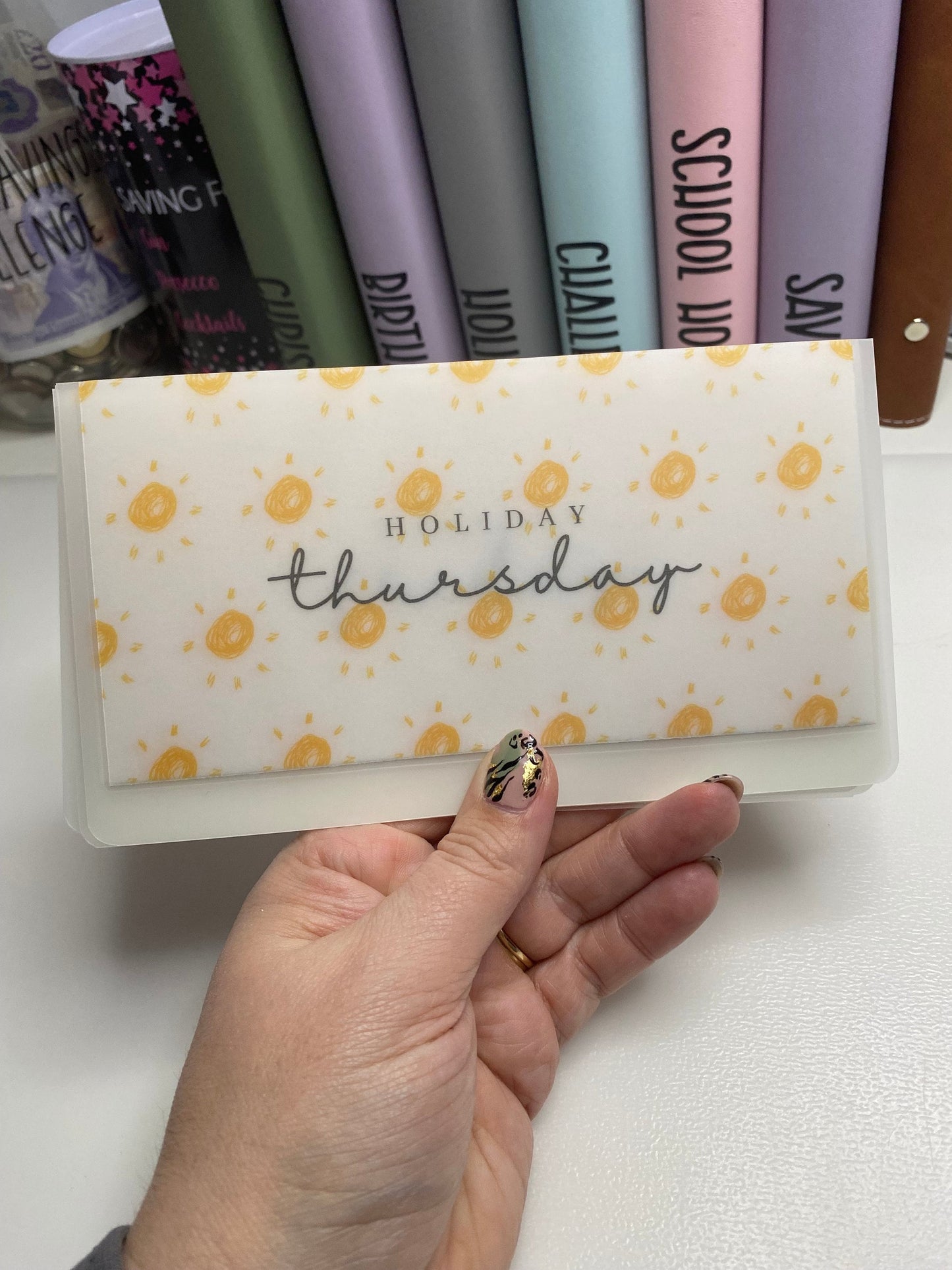 Holiday ‘Days of the Week’ Vellum Wallets, Cash Stuffing