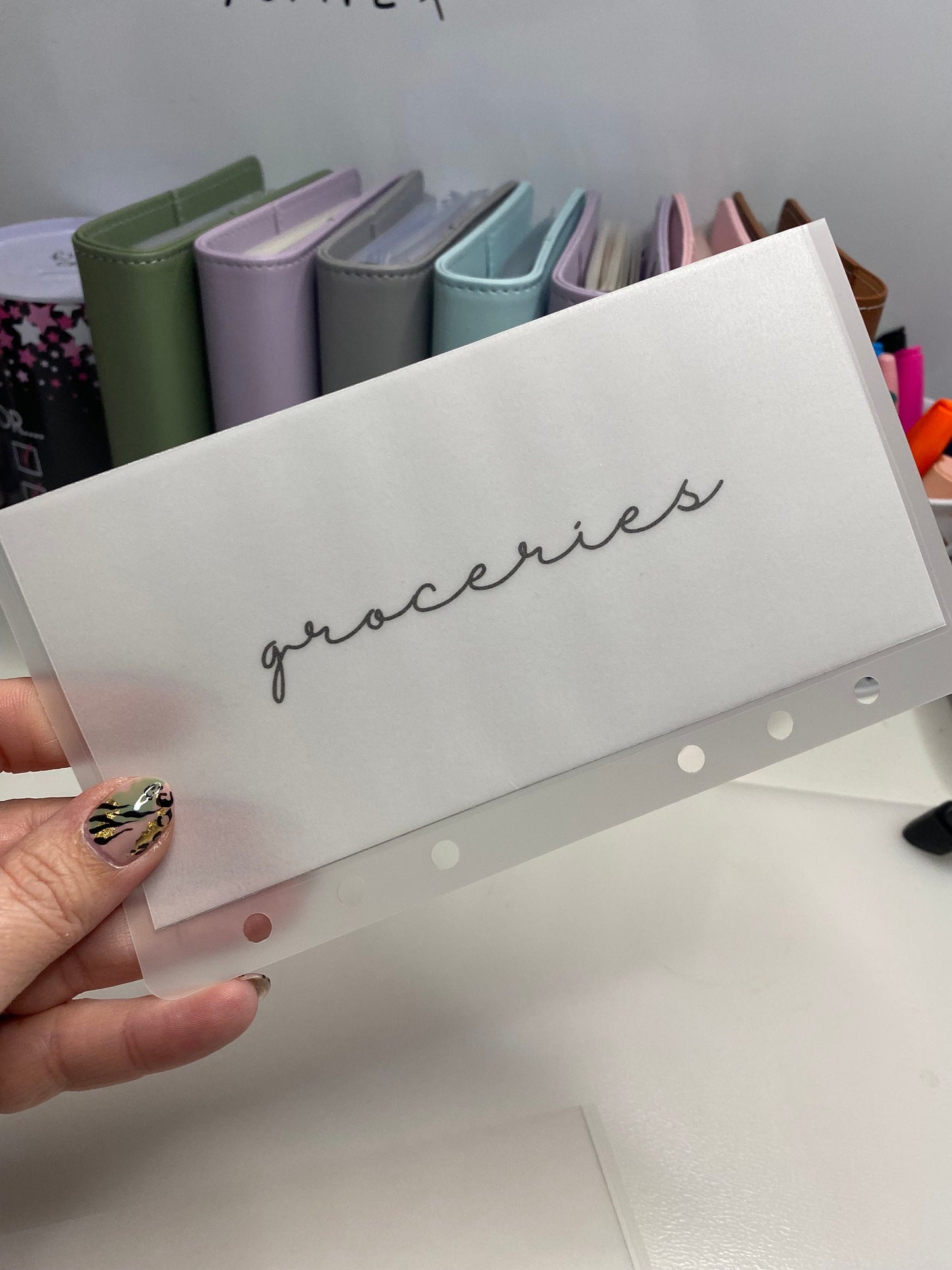 Plain Vellum Wallets (Personalised) Cash Stuffing, Budgeting