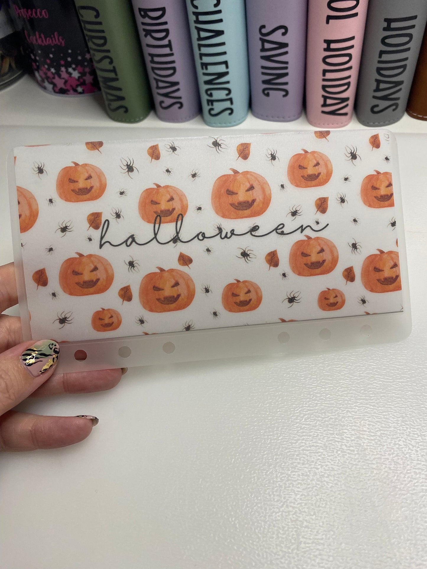 Halloween Vellum Wallet, Cash Stuffing, Budgeting