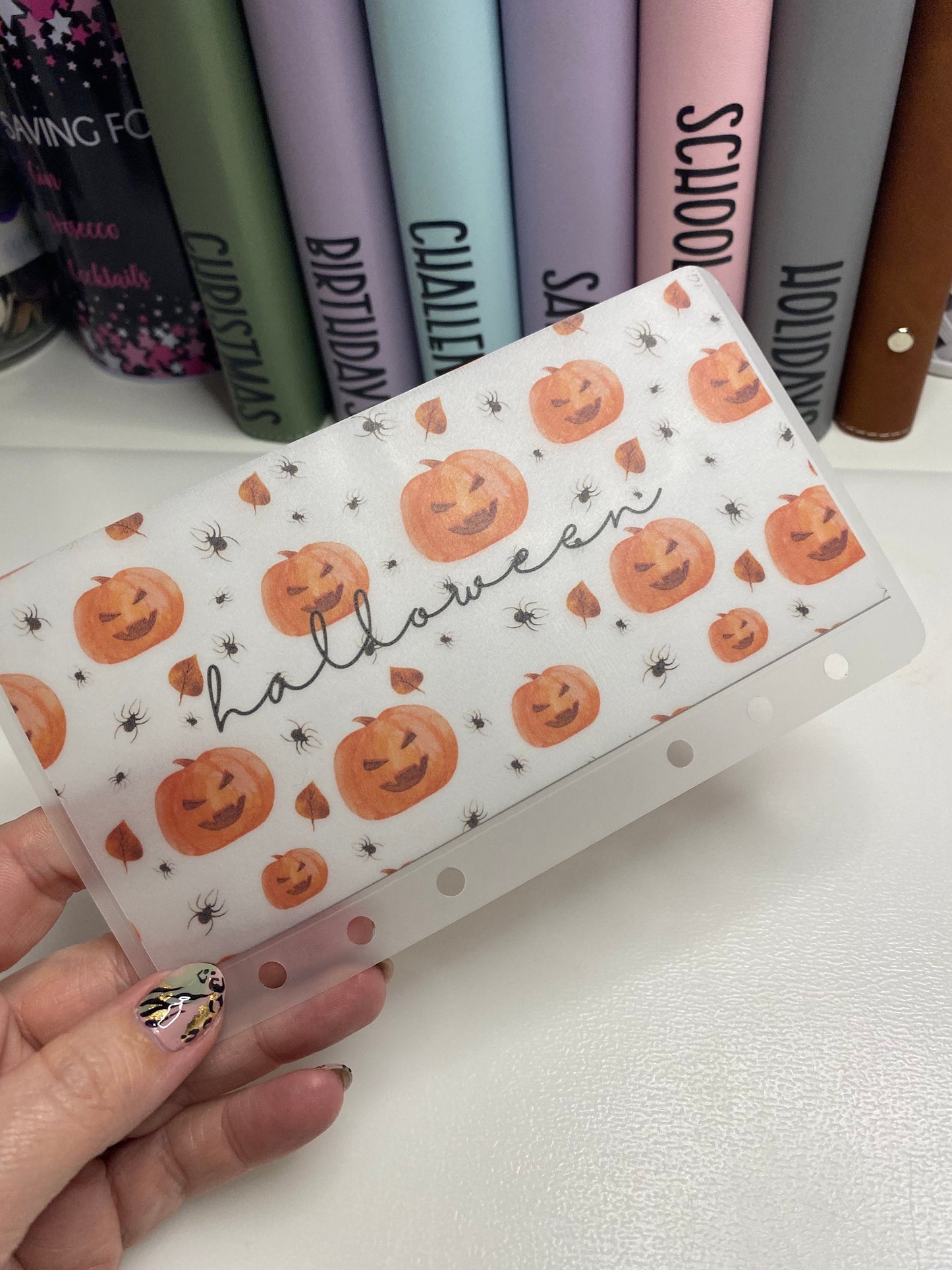 Halloween Vellum Wallet, Cash Stuffing, Budgeting