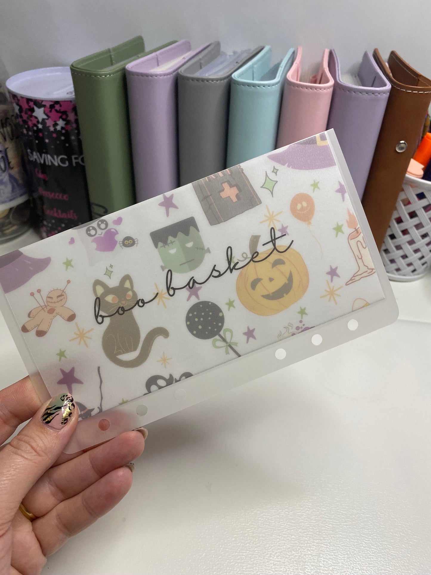 Boo Basket Vellum Wallet, Cash Stuffing, Budgeting