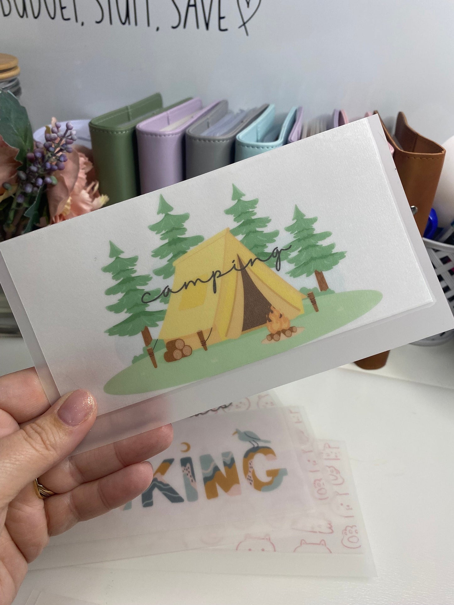Camping Vellum Wallet, Cash Stuffing