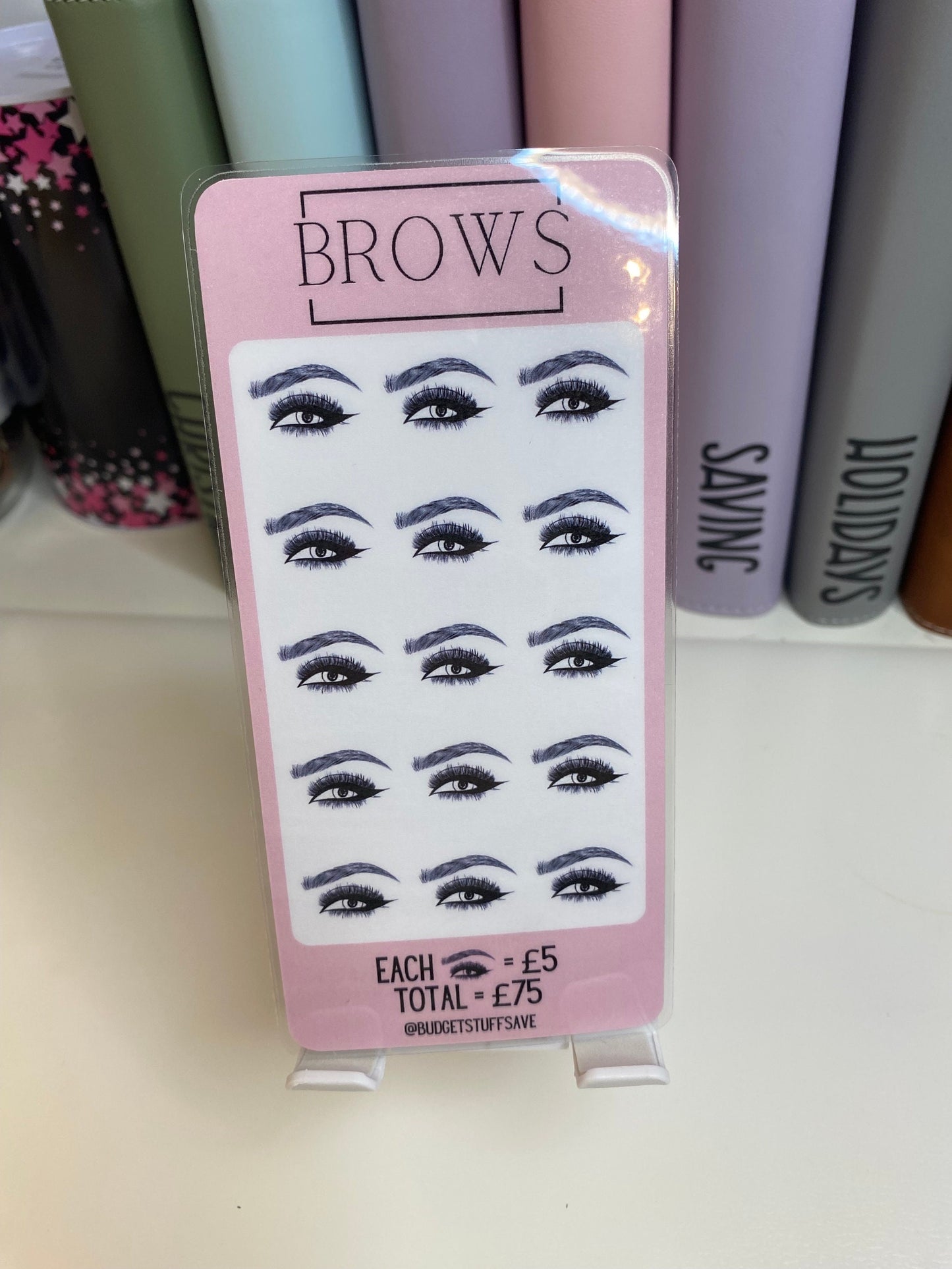 Eyebrows Savings Tracker, Brows, Cash Stuffing, Budget Binder Trackers, Save Money, Cash Envelopes, Budgeting, Money Saving Challenges