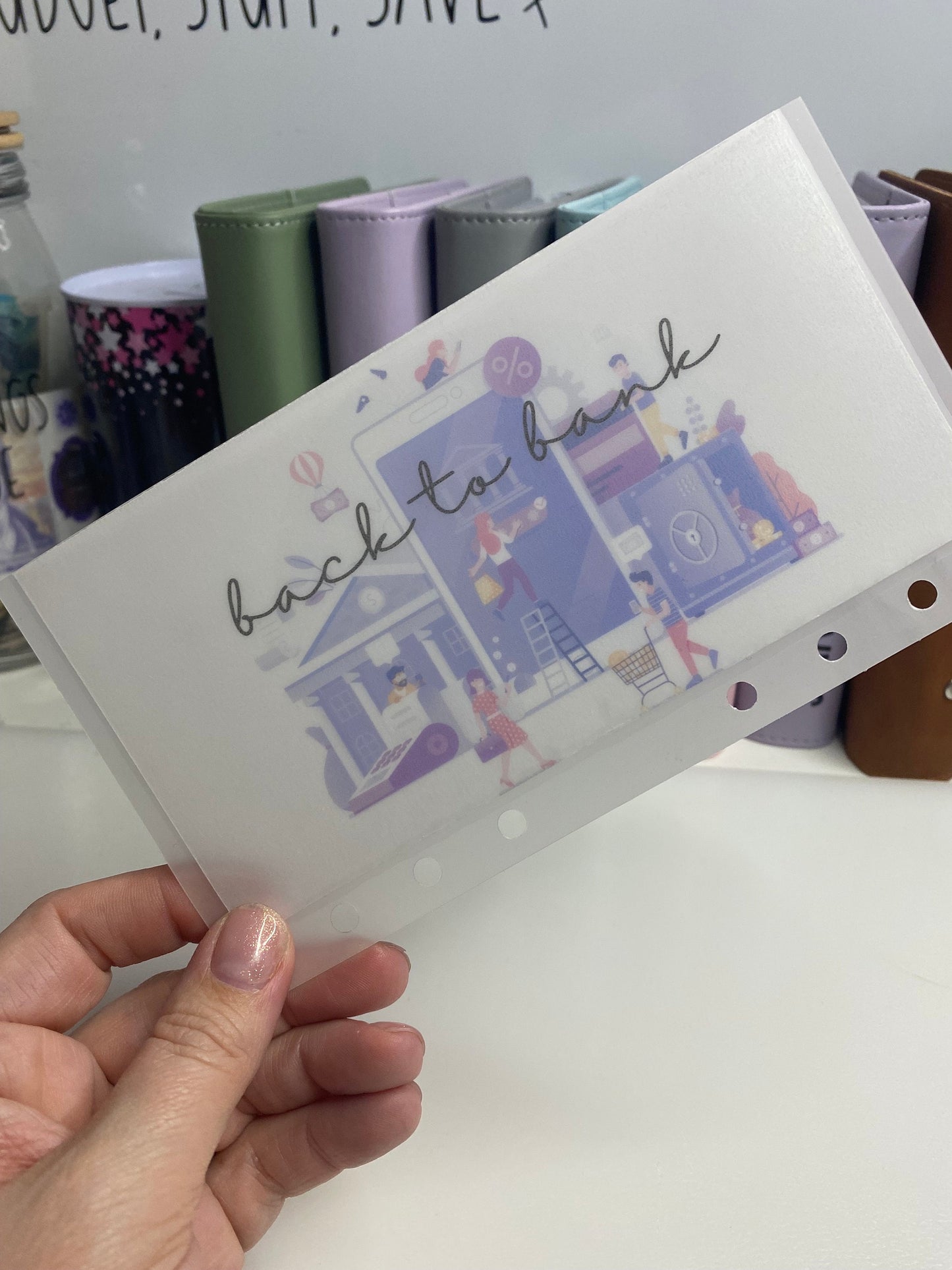 Back to Bank A6 VELLUM Wallet, Cash Stuffing