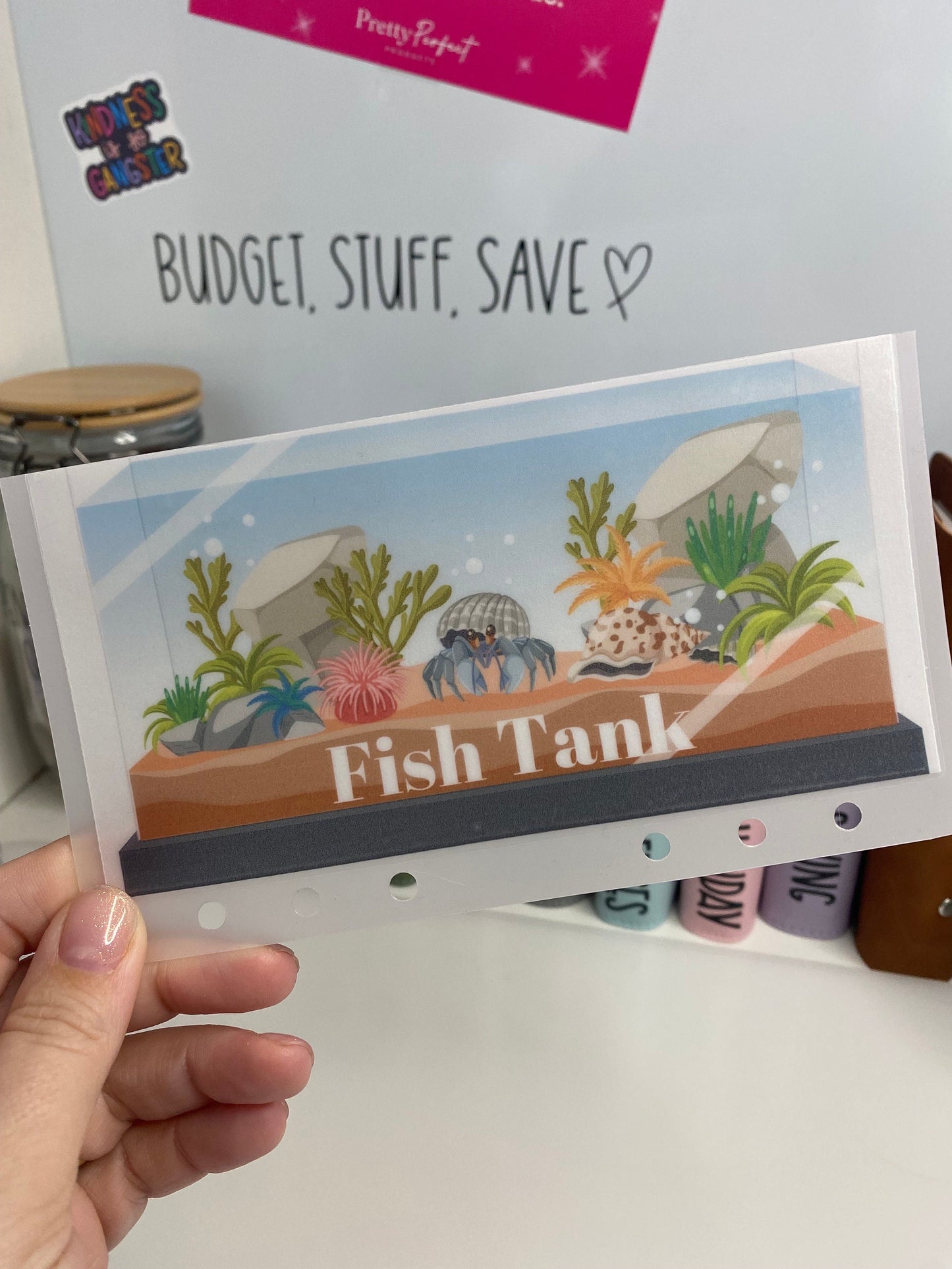 Fish Tank A6 VELLUM Wallet, Cash Stuffing