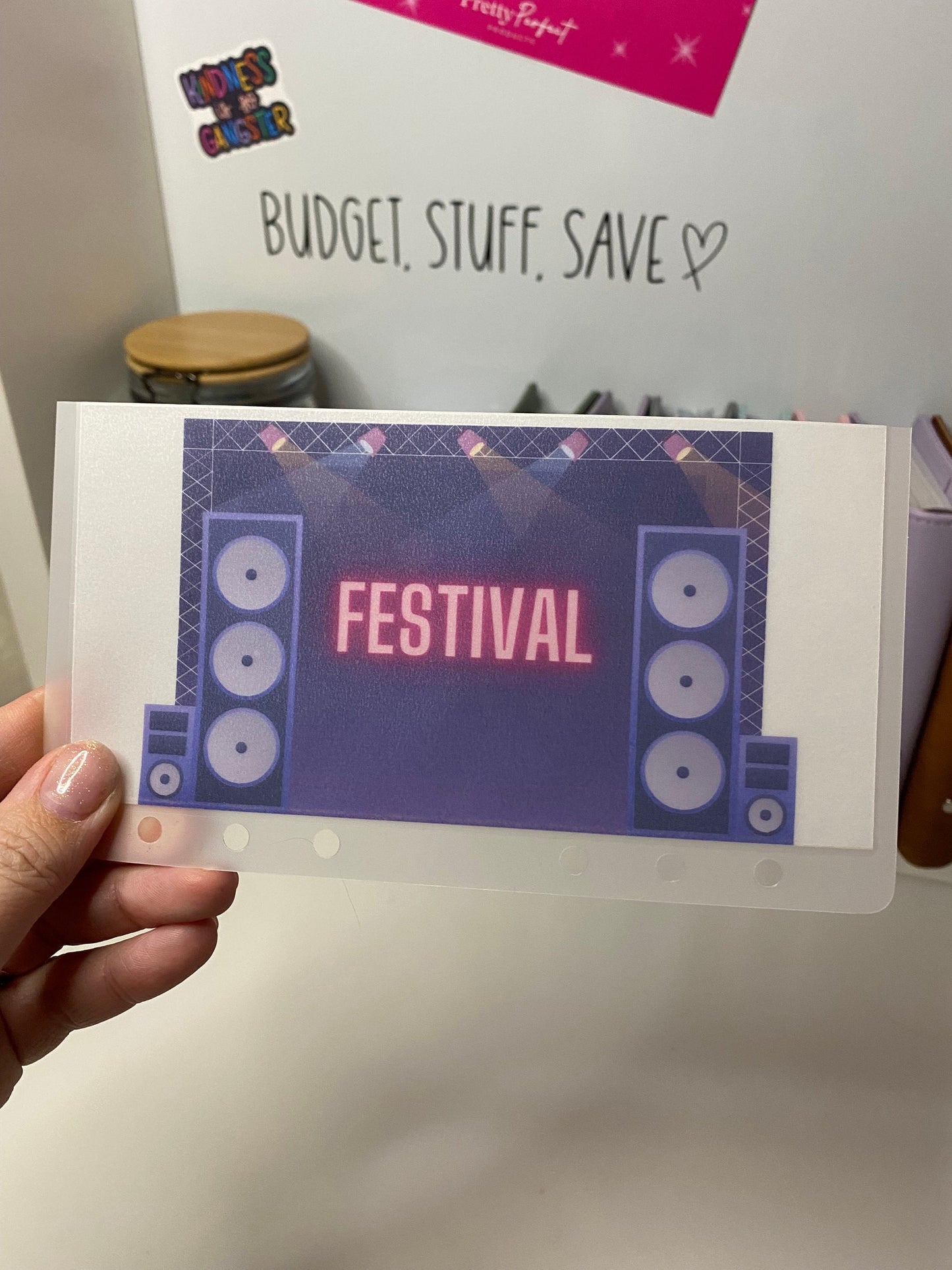 Festival A6 VELLUM Wallet, Concert, Cash Stuffing