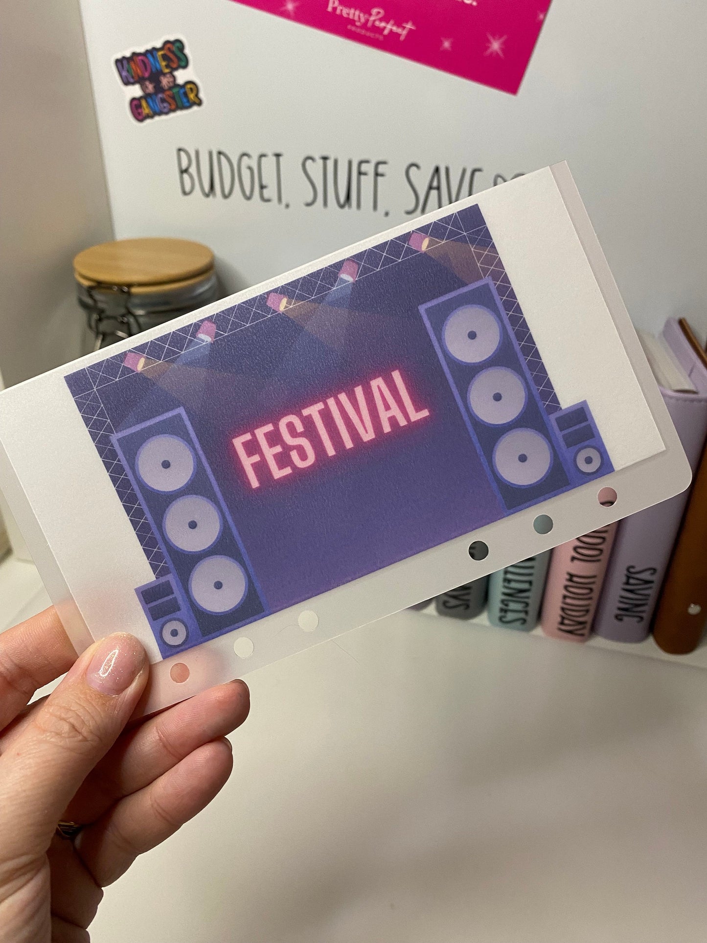 Festival A6 VELLUM Wallet, Concert, Cash Stuffing