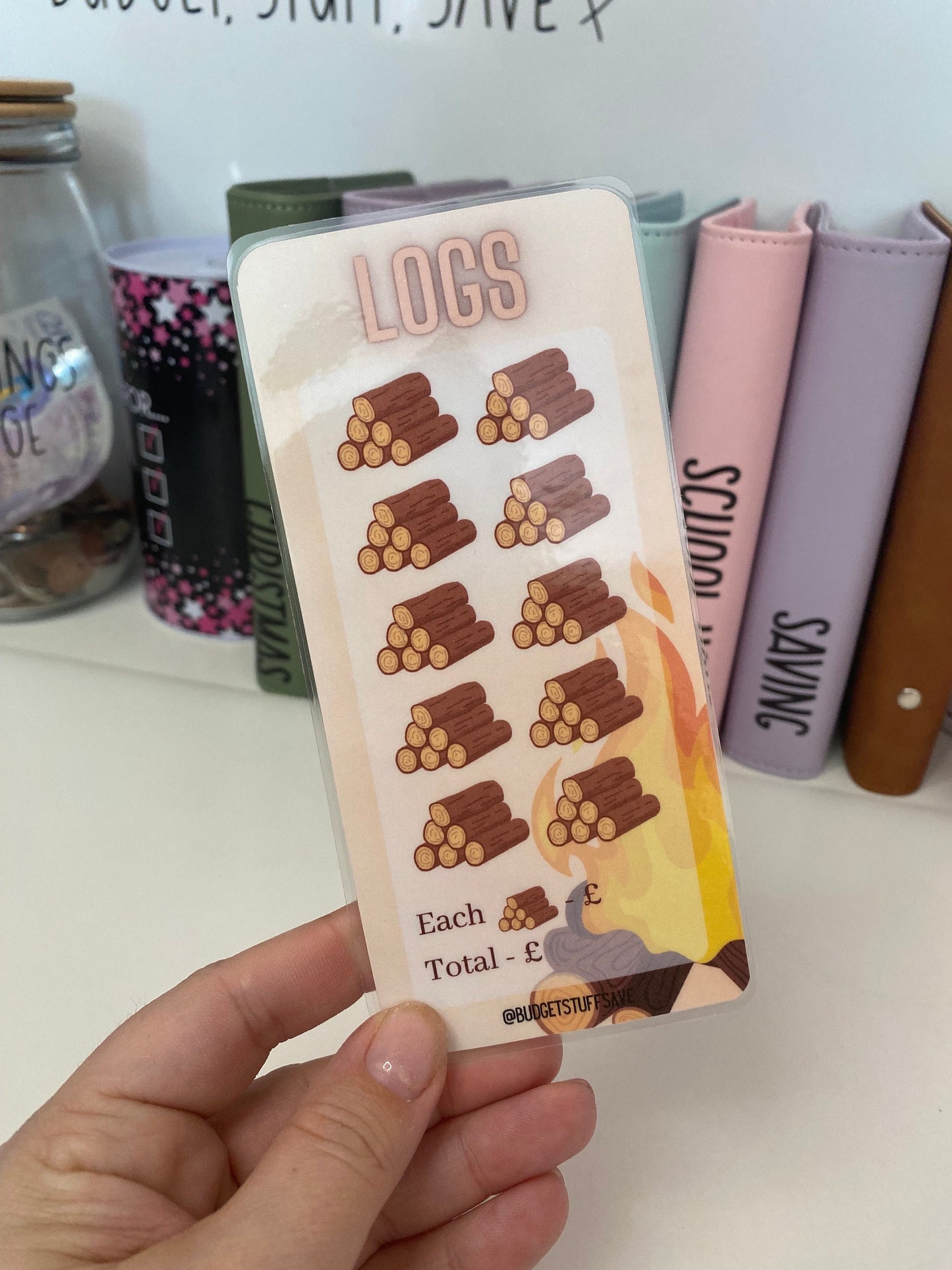 Logs Vellum Wallet, Cash Stuffing