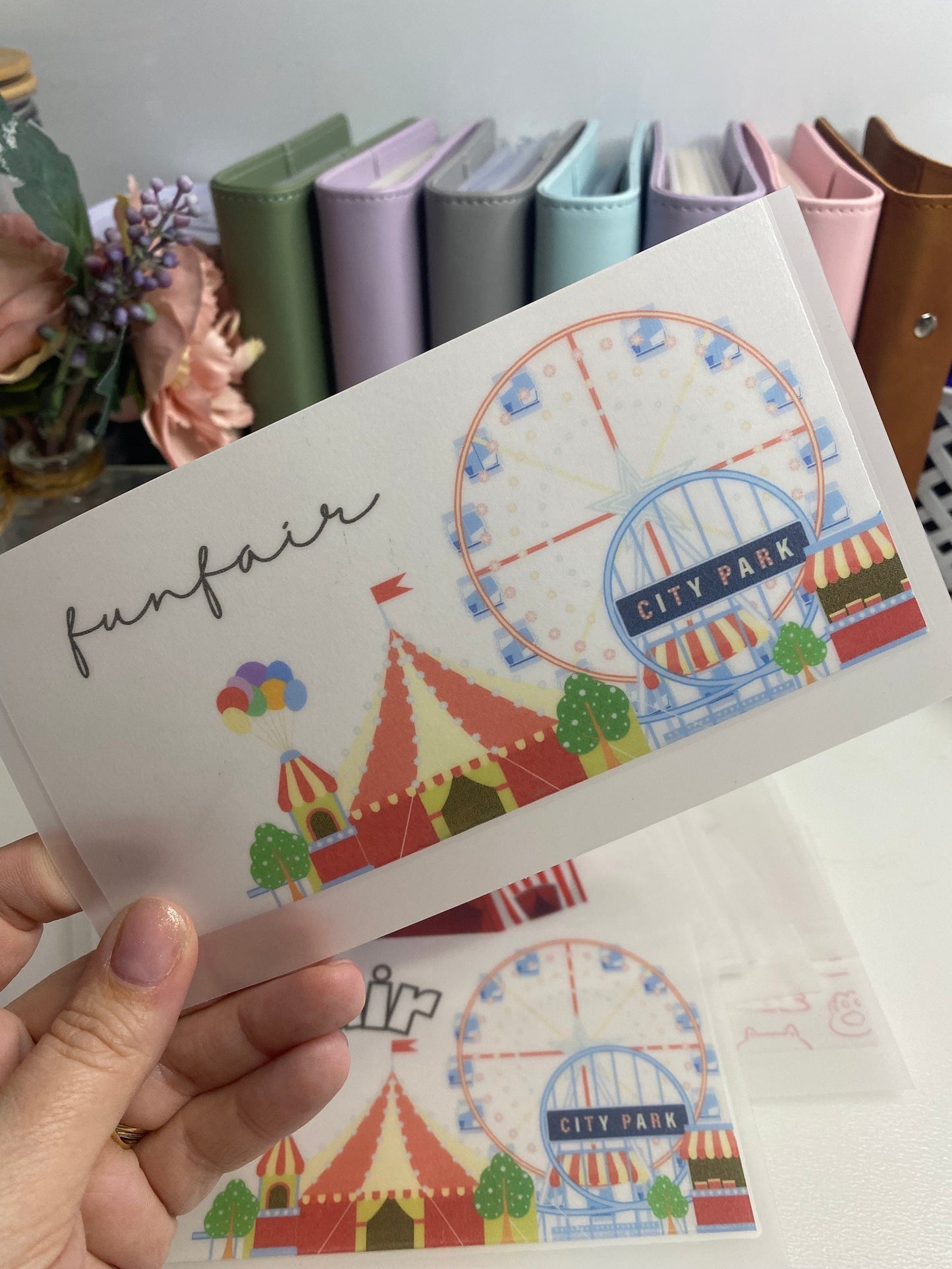 Funfair Vellum Wallet and tracker, Cash Stuffing, Budgeting