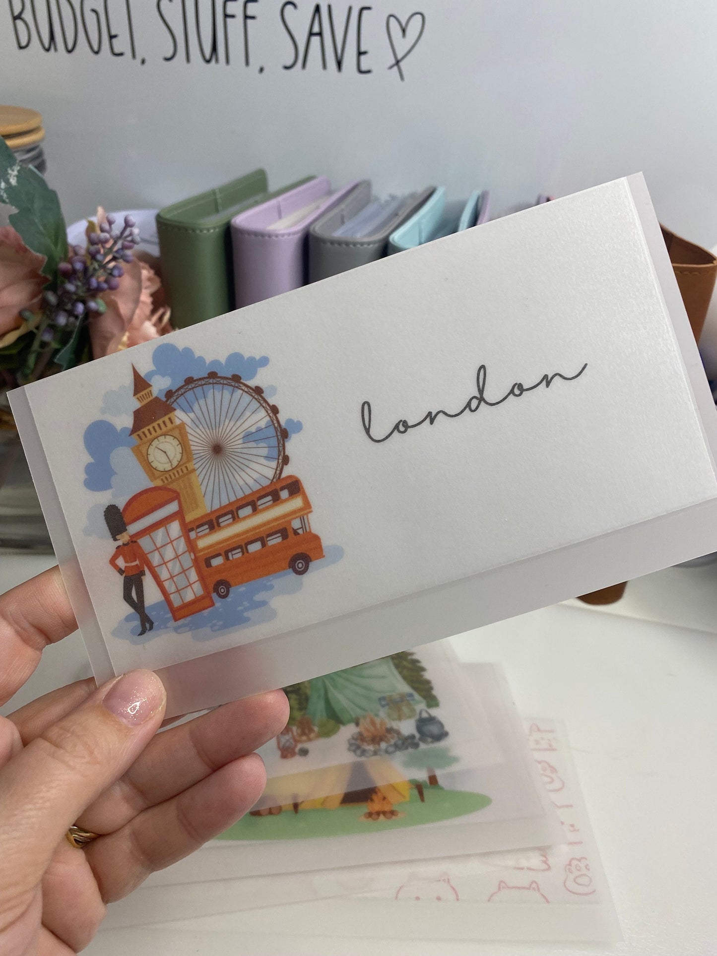 London A6 VELLUM Wallet and tracker, Cash Stuffing