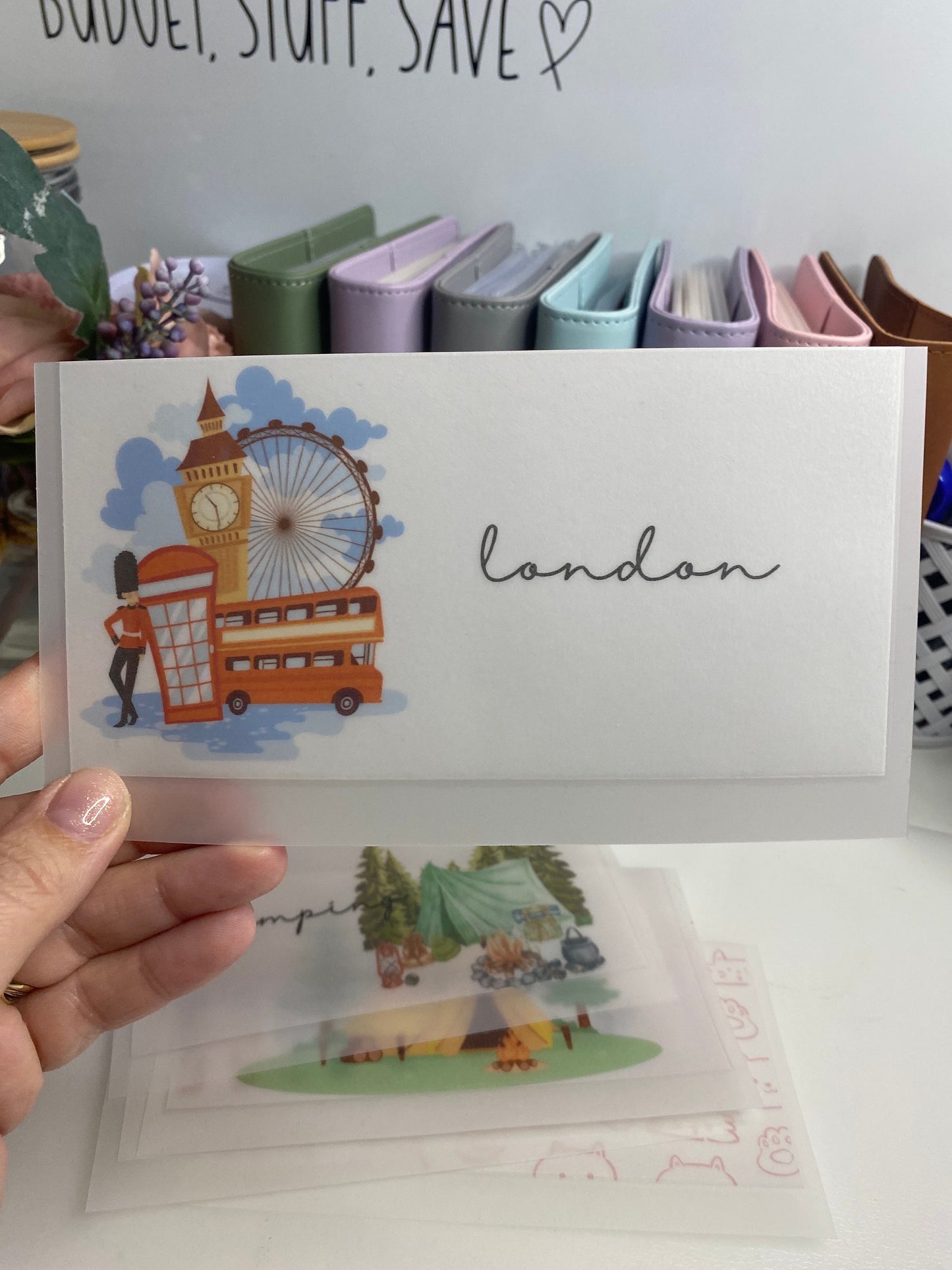 London A6 VELLUM Wallet and tracker, Cash Stuffing