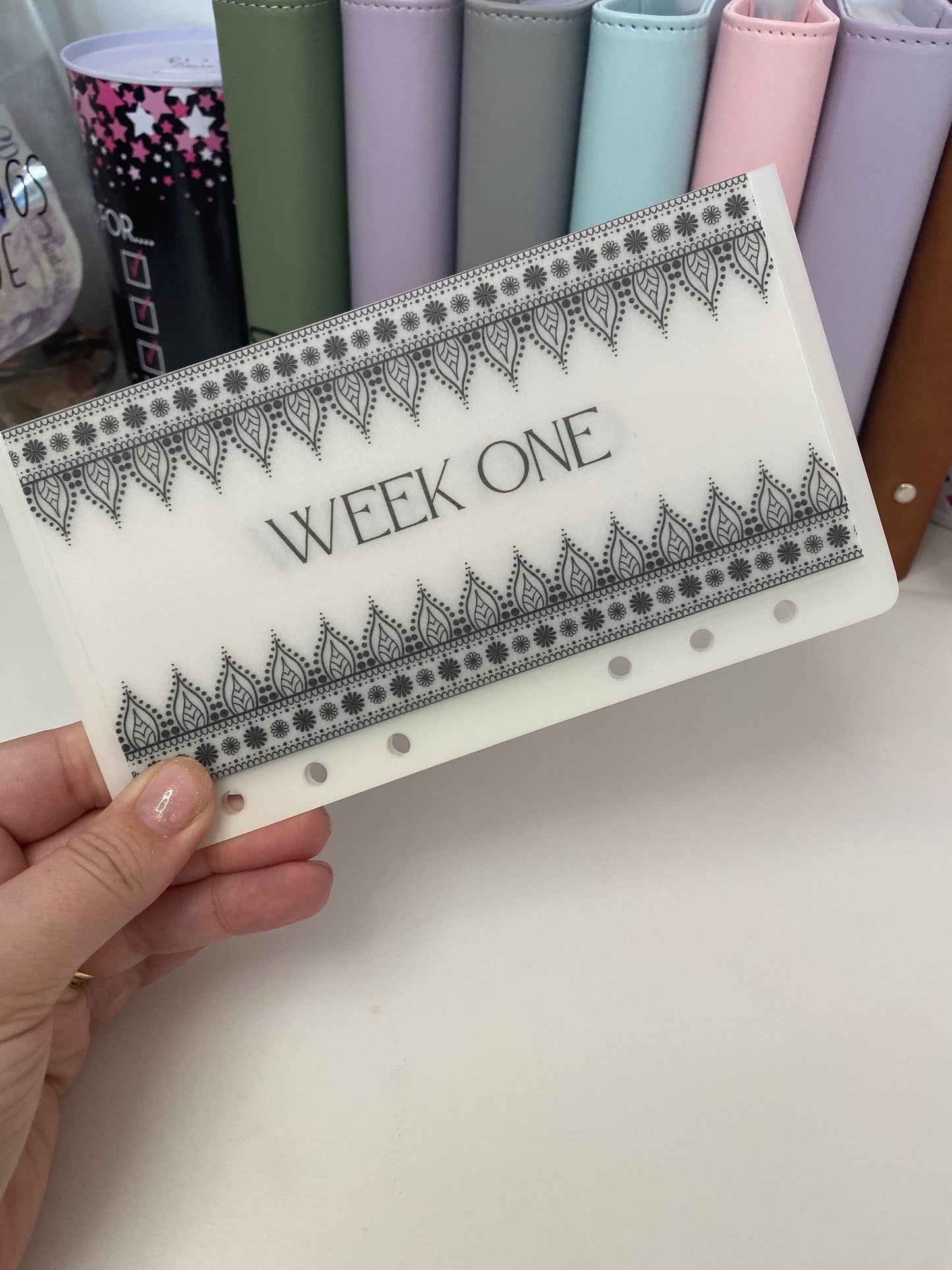 Week 1-5 Mandala Design Vellum Wallets A6 Size