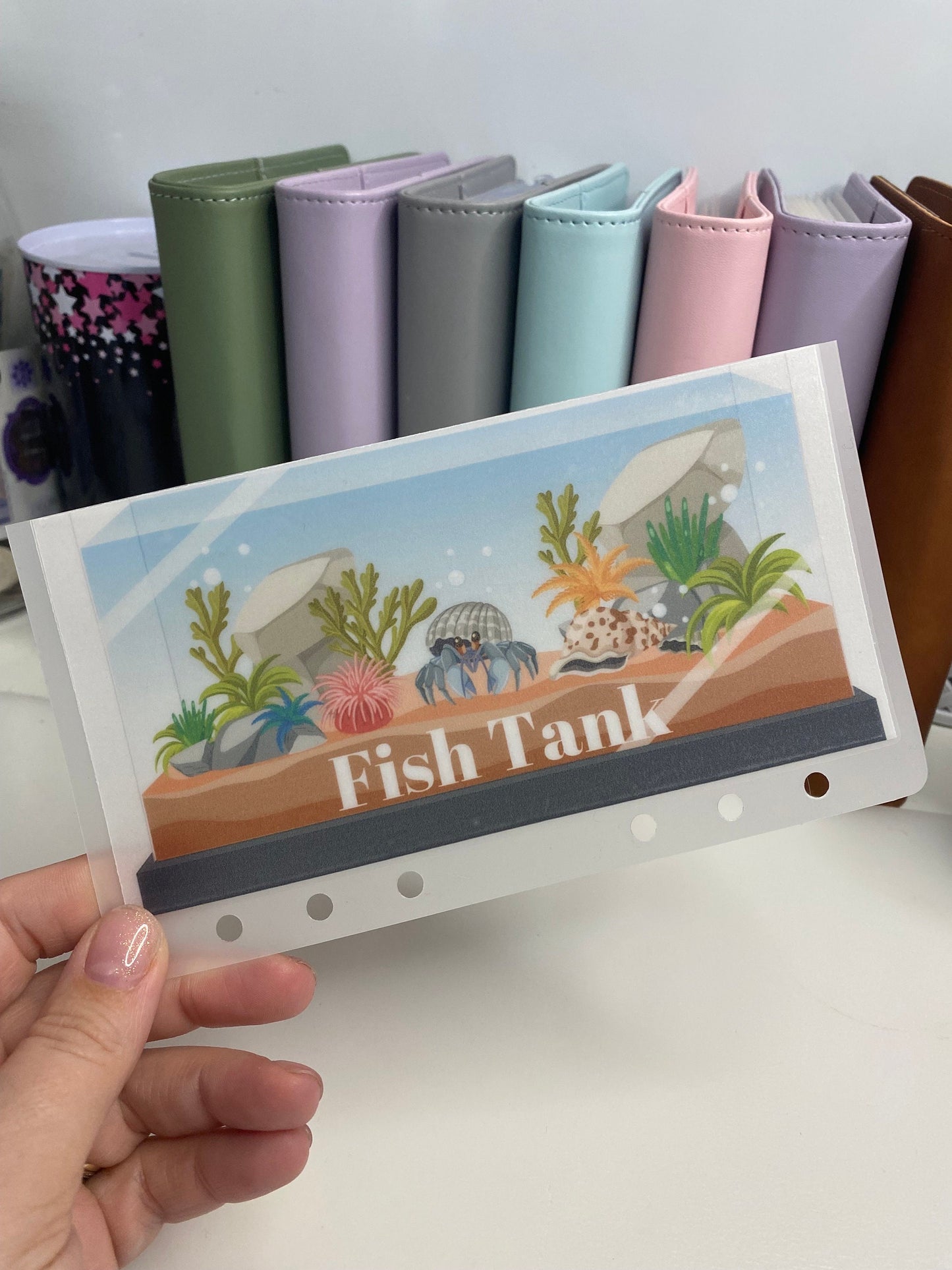Fish Tank A6 VELLUM Wallet, Cash Stuffing