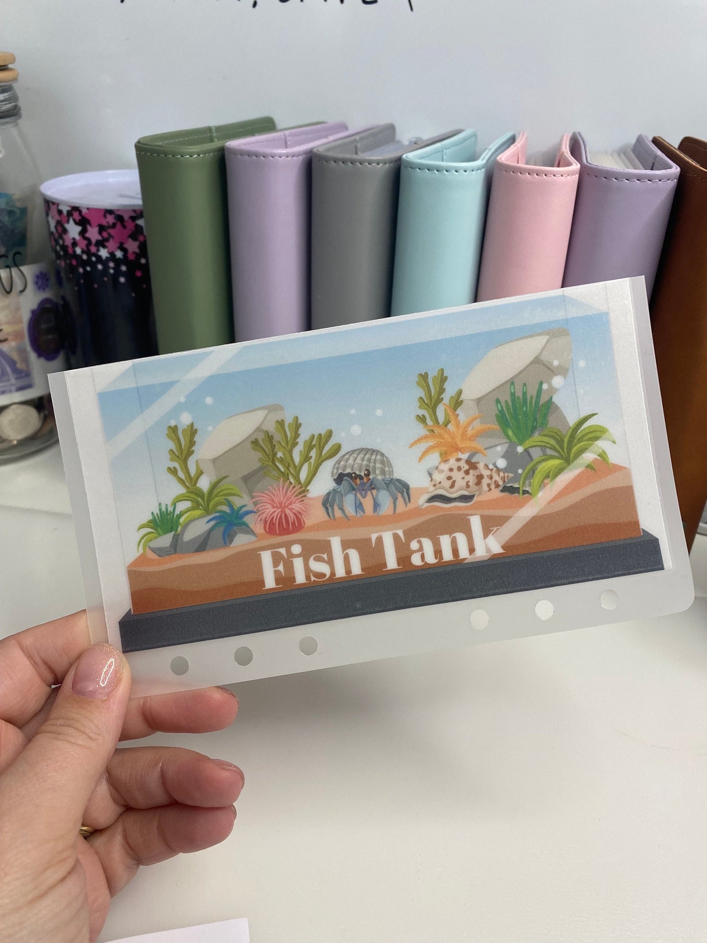 Fish Tank A6 VELLUM Wallet, Cash Stuffing