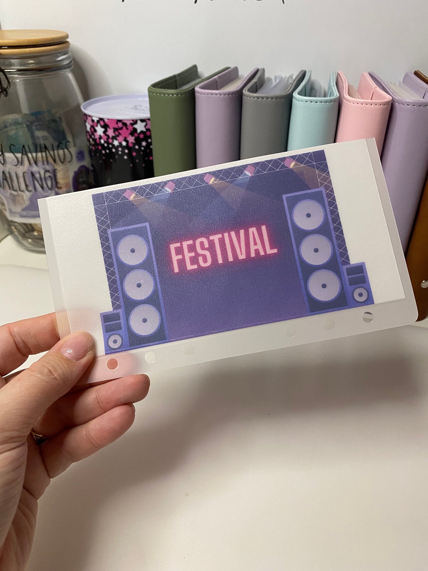 Festival A6 VELLUM Wallet, Concert, Cash Stuffing