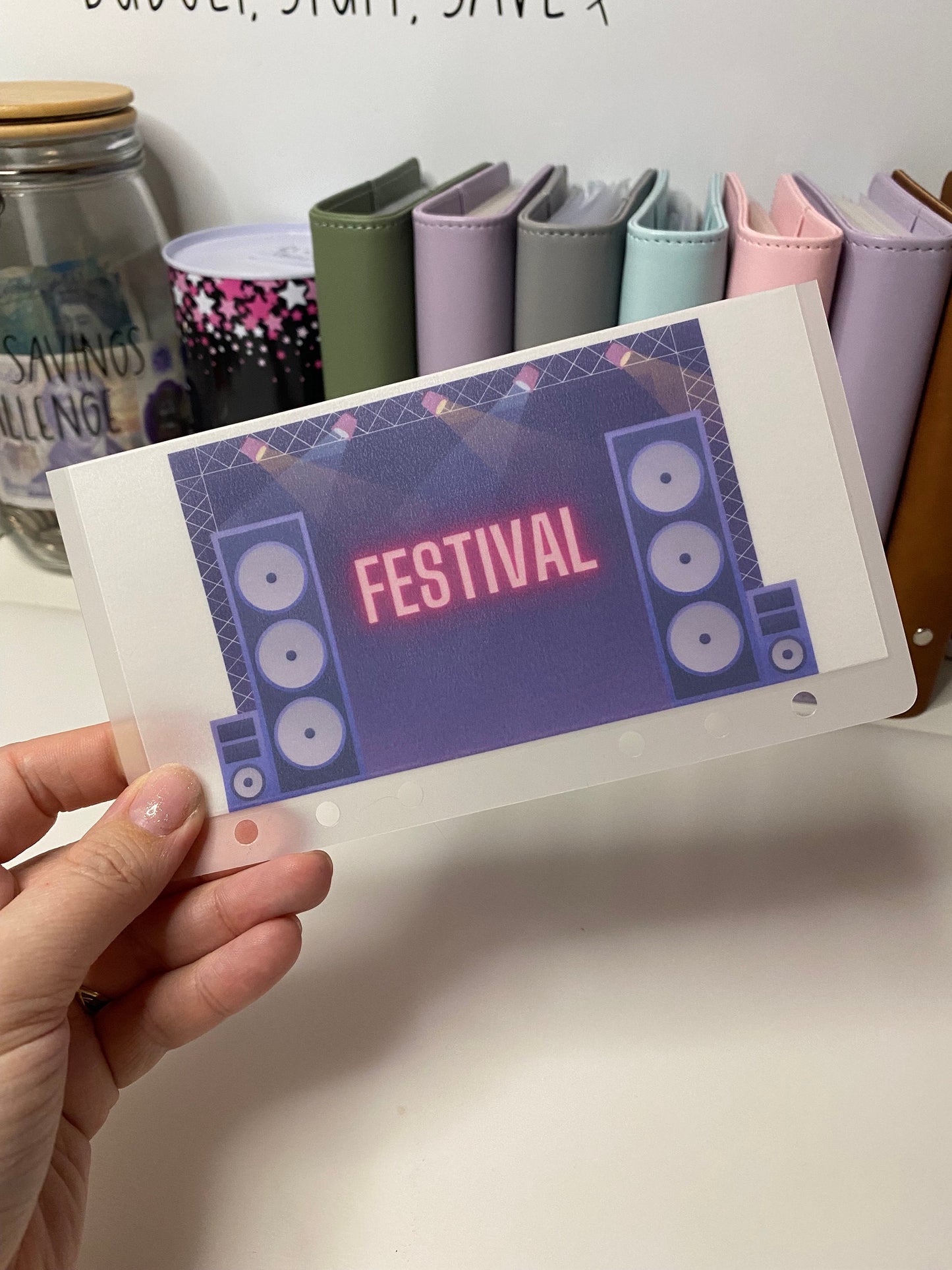 Festival A6 VELLUM Wallet, Concert, Cash Stuffing