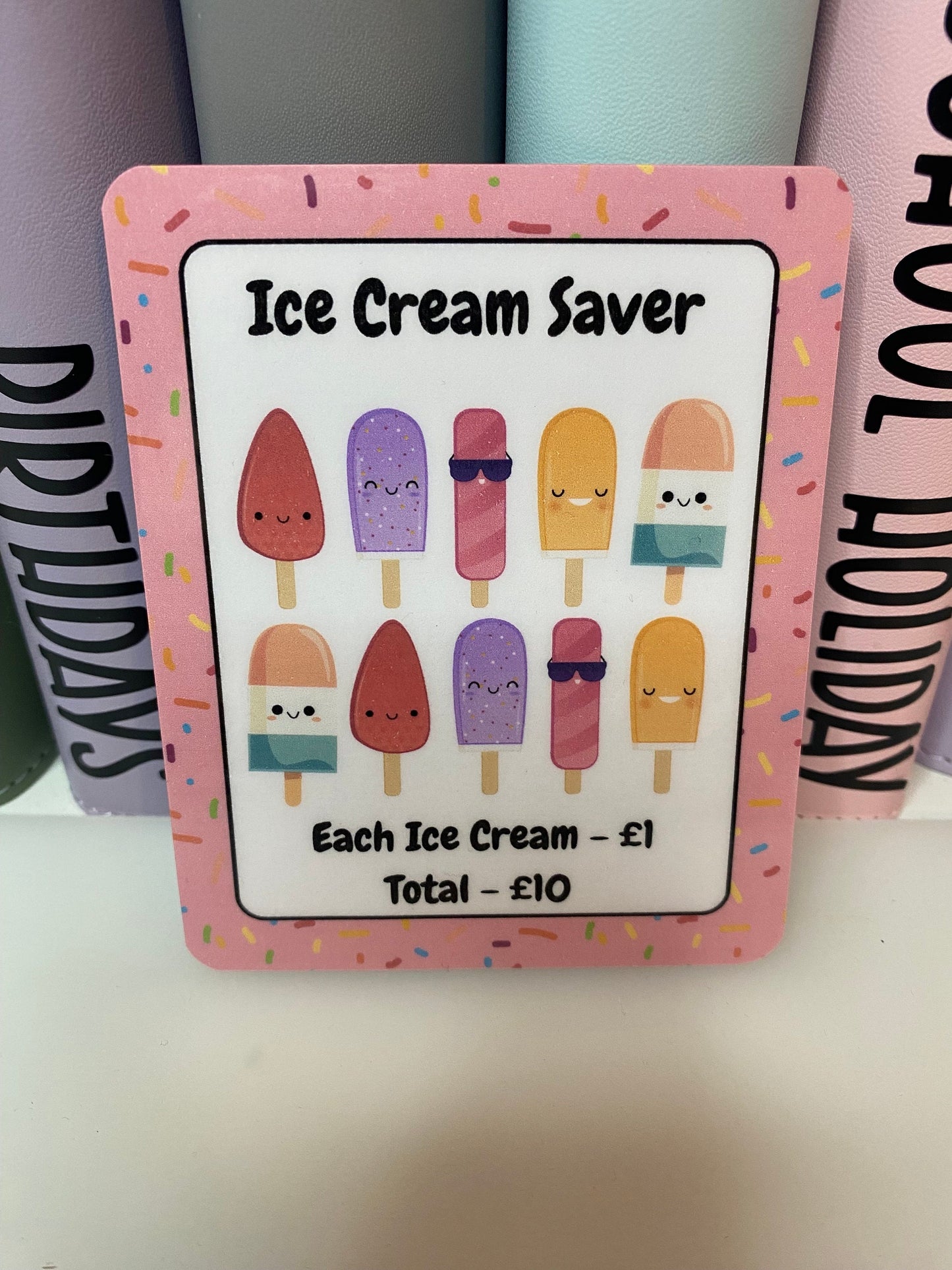 Mini Ice Cream Saver Tracker, Cash Stuffing, Budgeting, Budget Binder, Tracker, Save, Money, Challenge