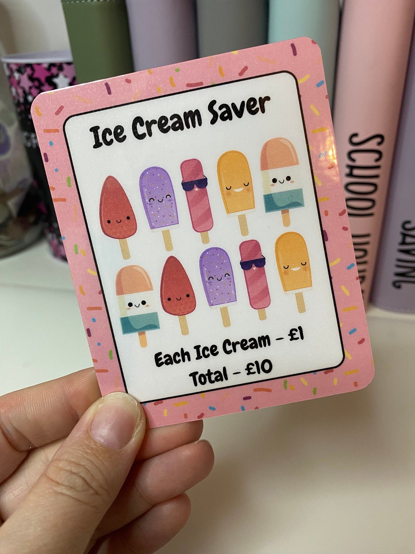 Mini Ice Cream Saver Tracker, Cash Stuffing, Budgeting, Budget Binder, Tracker, Save, Money, Challenge