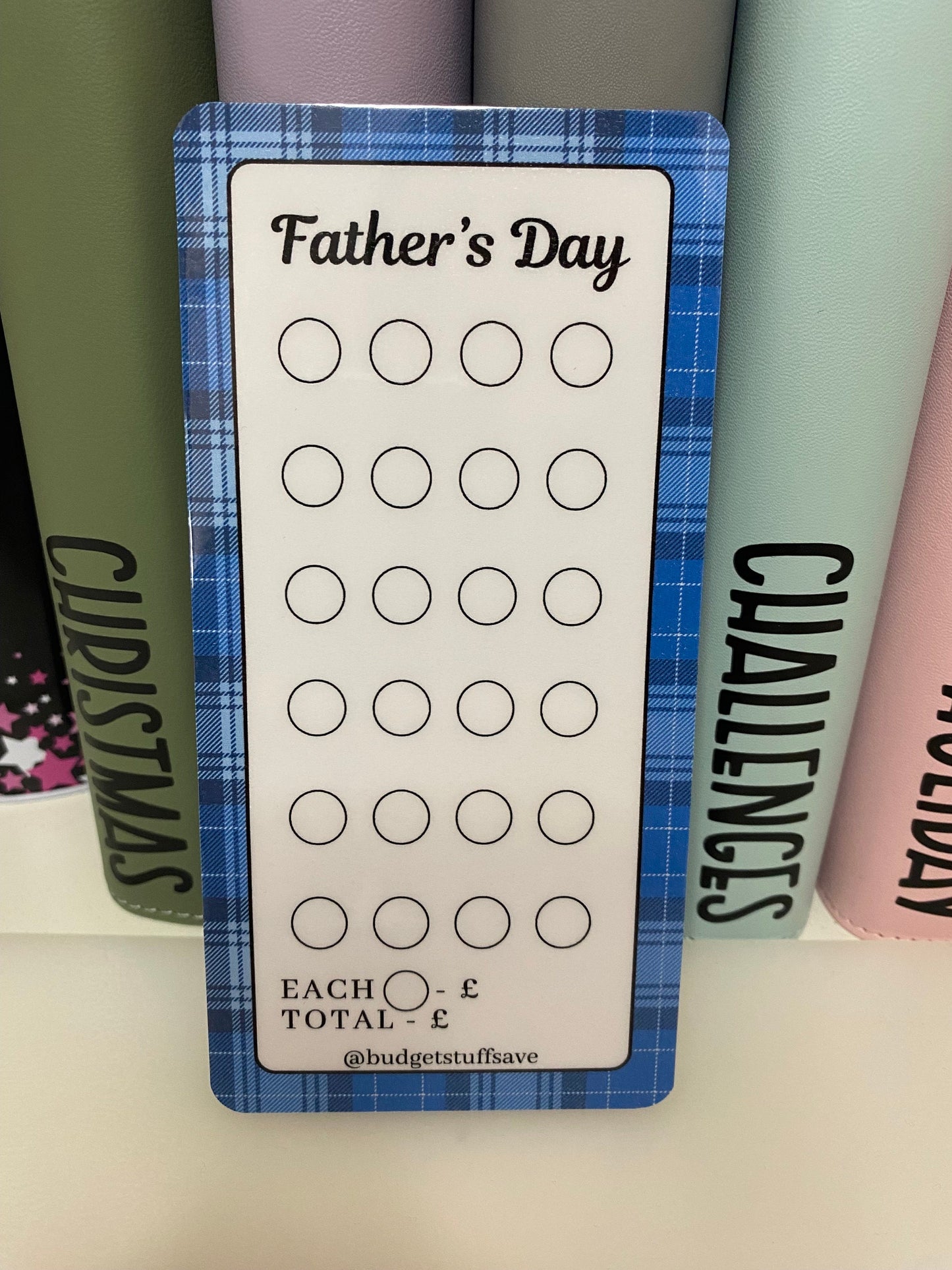 Fathers Day (Tartan) Savings Tracker and vellum wallet, Cash Stuffing, Budget Binder Trackers, Save Money, Cash Envelopes, Budgeting
