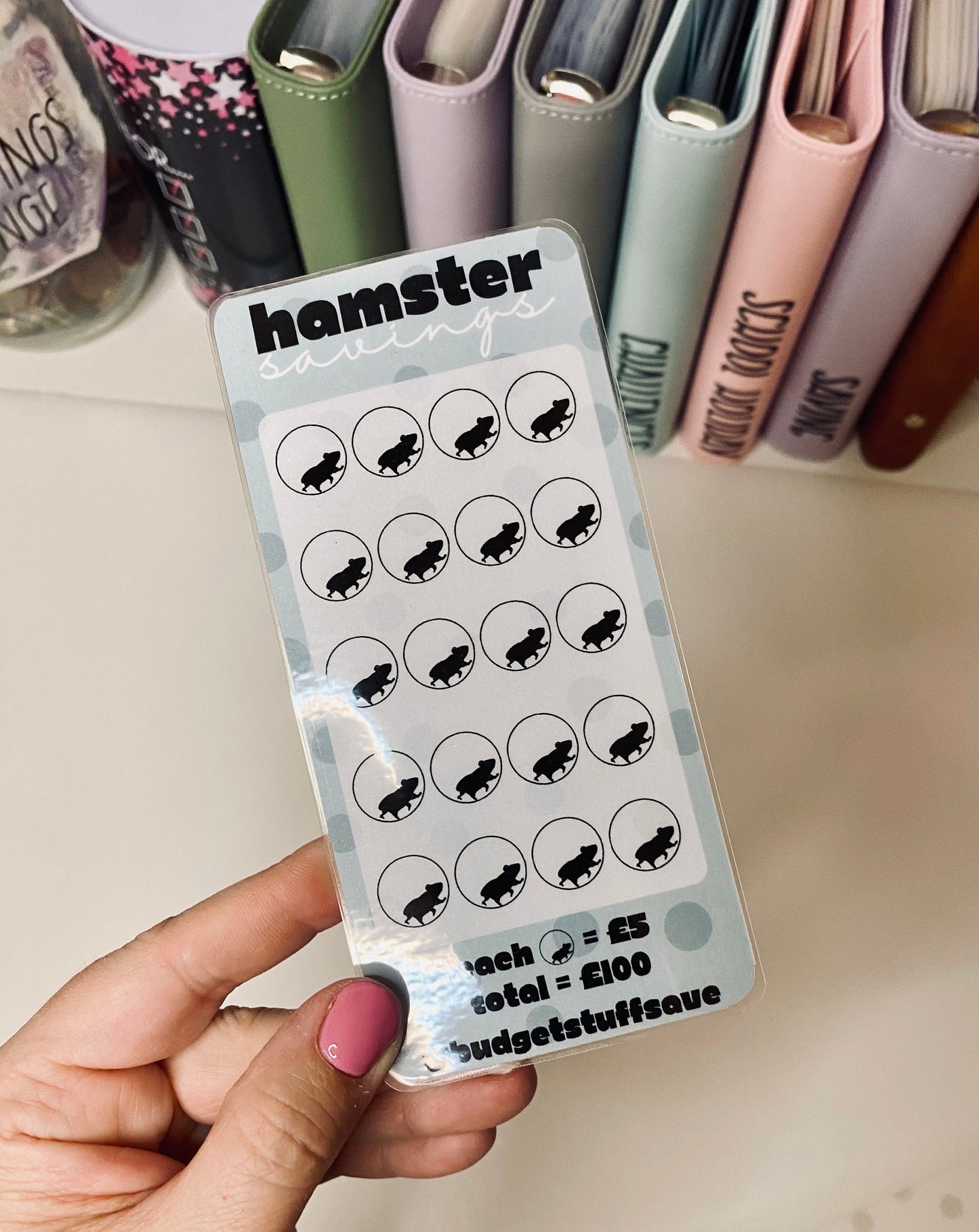 Pet Hamster Tracker and Vellum Wallet, Cash Stuffing