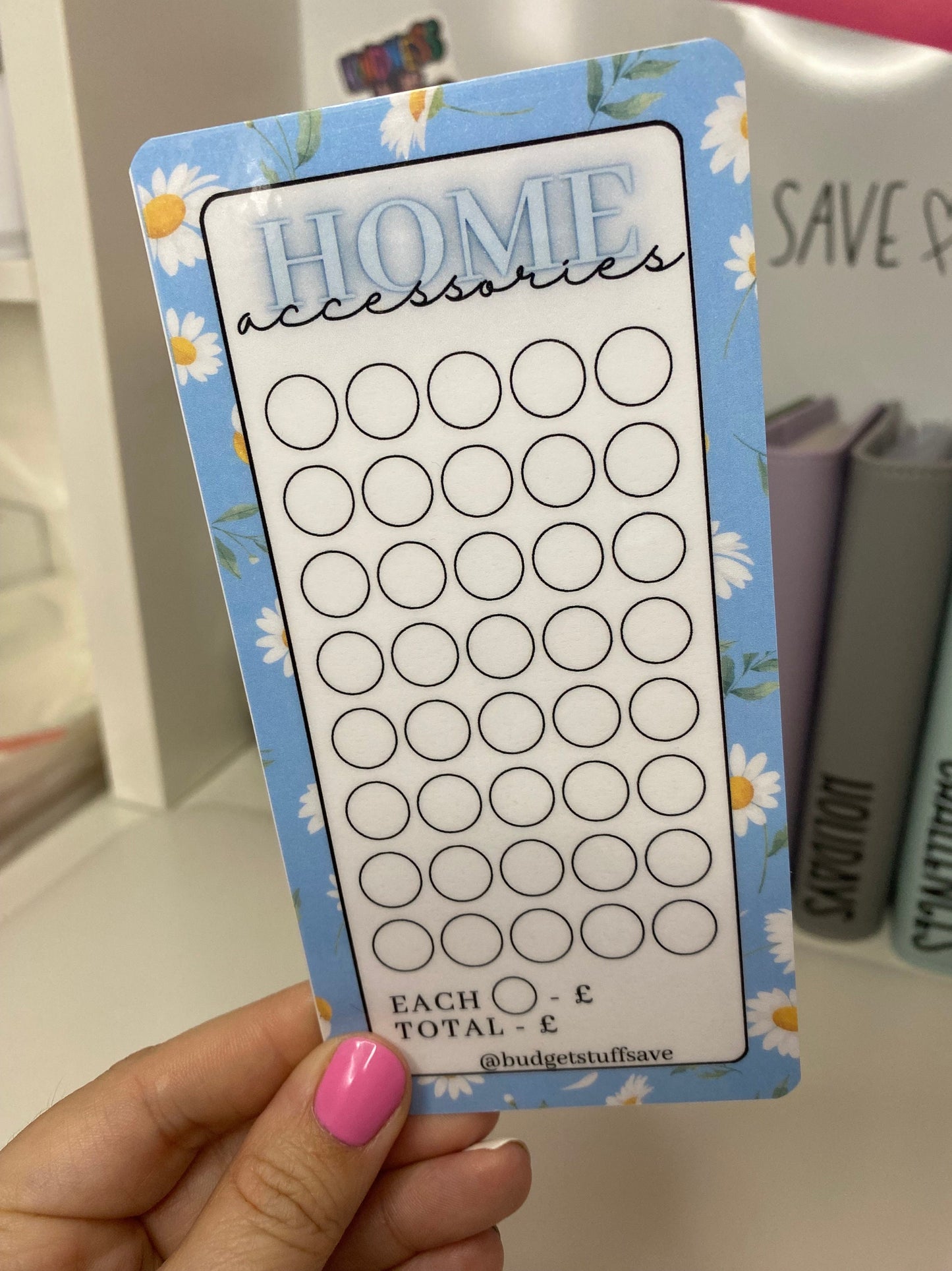 Home Reno Savings Trackers, Cash Stuffing, flooring, decorating, furniture, appliances, set of 6