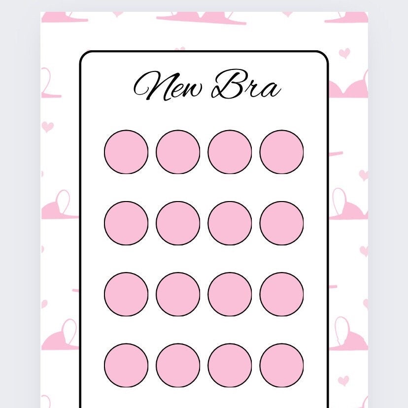 New Bra Savings Tracker, cash Stuffing, Budgeting, A6 binder, Save money, Envelope method, Budget, Challenge
