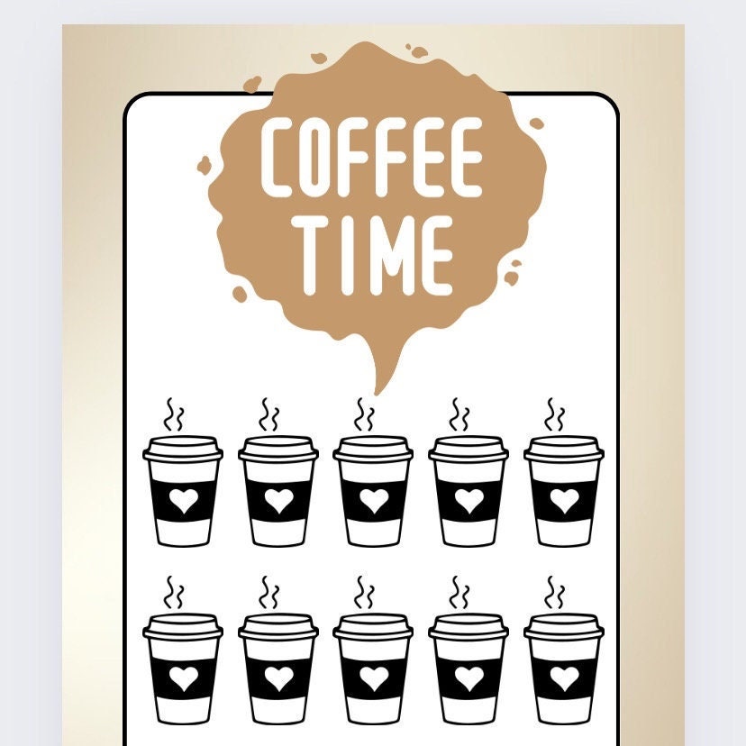 Coffee Time Savings Tracker and wallet, cash Stuffing, Budgeting, A6 binder, Save money, Envelope method, Budget, Challenge