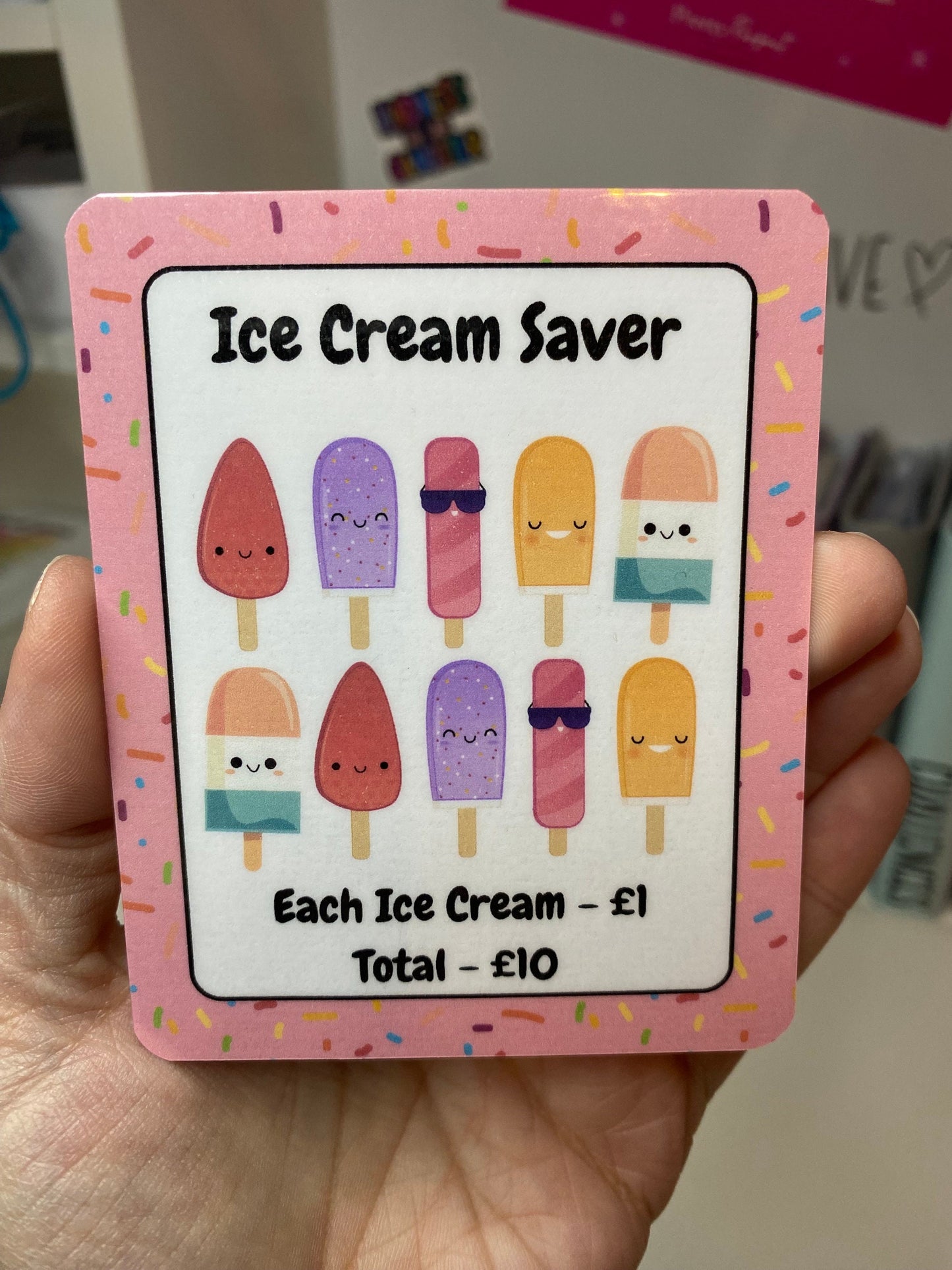 Mini Ice Cream Saver Tracker, Cash Stuffing, Budgeting, Budget Binder, Tracker, Save, Money, Challenge