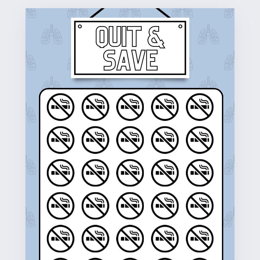 Quit and Save Savings Tracker, cash Stuffing, Budgeting, A6 binder, Save money, Envelope method, Budget, Challenge