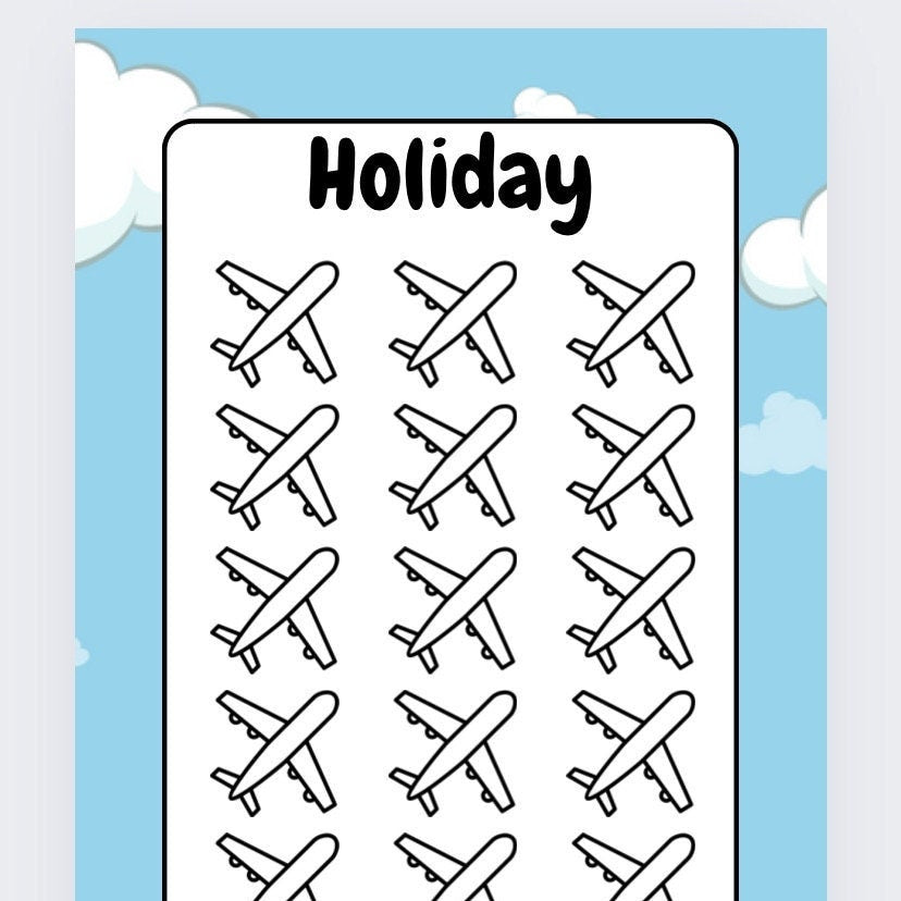 Holiday (Aeroplane) Savings Tracker, cash Stuffing, Budgeting, A6 binder, Save money, Envelope method, Budget, Challenge