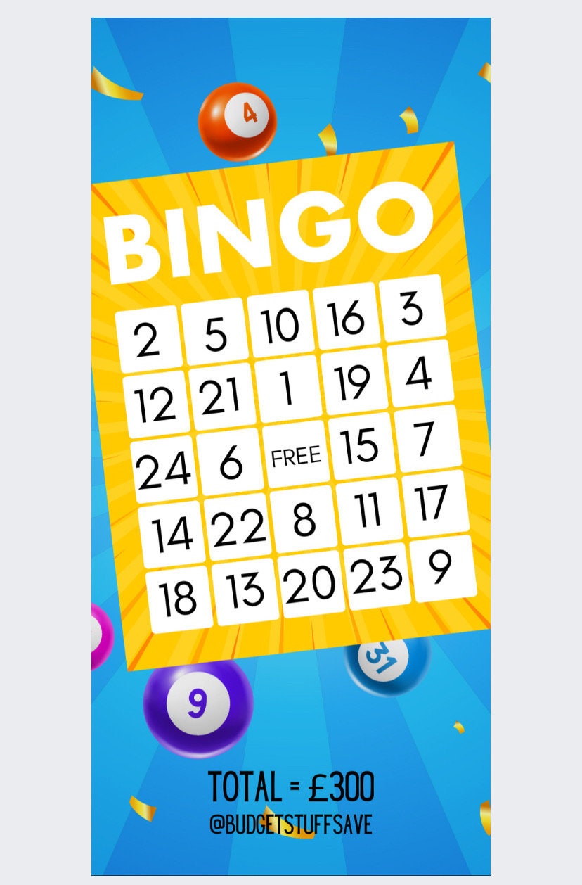 Bingo themed Savings Tracker, cash Stuffing, Budgeting, A6 binder, Save money, Envelope method, Budget, Challenge