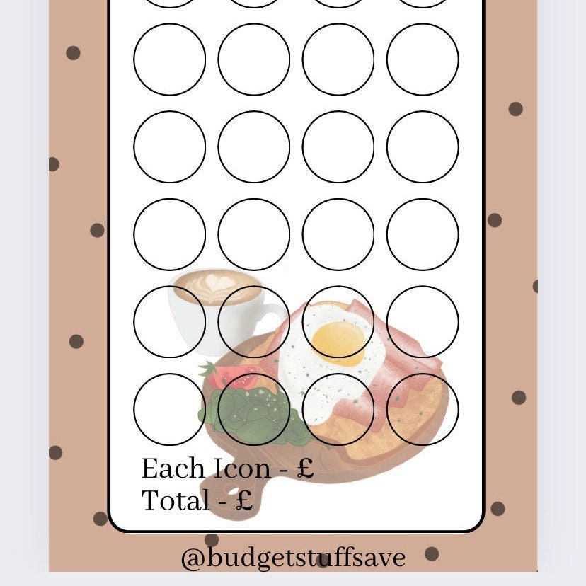 Brunch Savings Tracker, cash Stuffing, Budgeting, A6 binder, Save money, Envelope method, Budget, Challenge