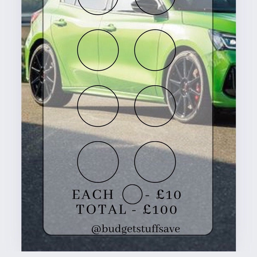 Car show Savings Tracker, cash Stuffing, Budgeting, A6 binder, Save money, Envelope method, Budget, Challenge