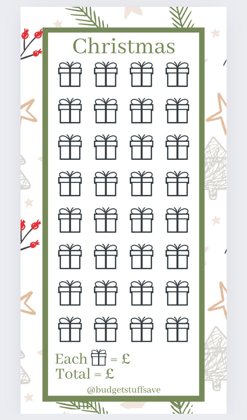 Christmas Savings Tracker, cash Stuffing, Budgeting, A6 binder, Save money, Envelope method, Budget, Challenge