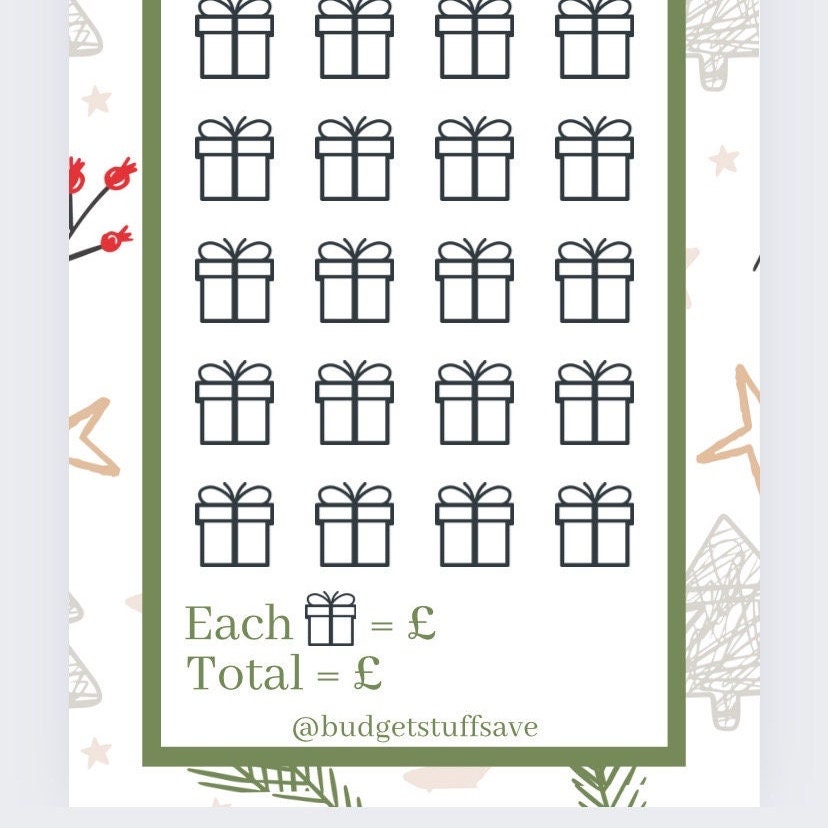 Christmas Savings Tracker, cash Stuffing, Budgeting, A6 binder, Save money, Envelope method, Budget, Challenge
